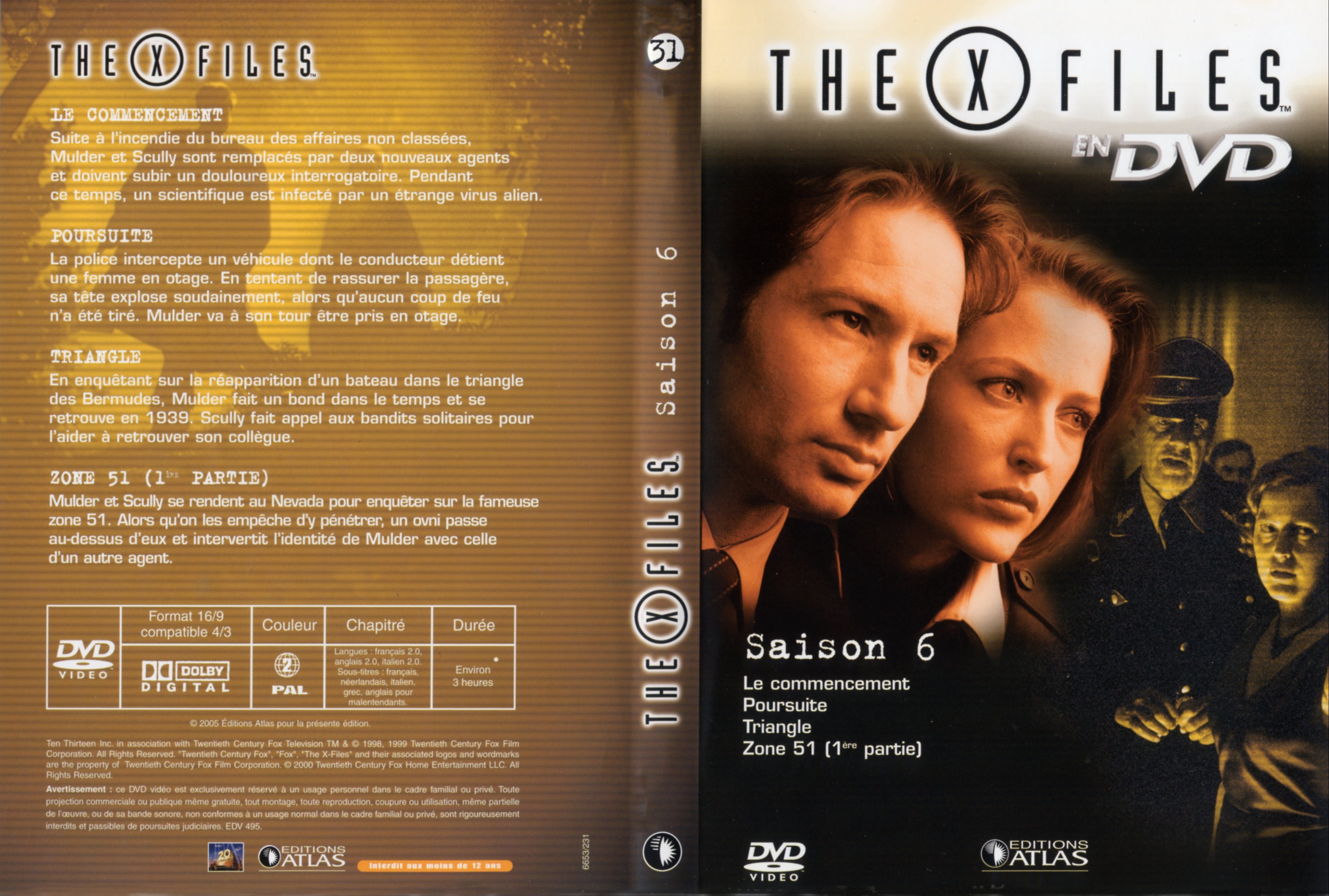 Jaquette DVD X files saison 6 DVD 31