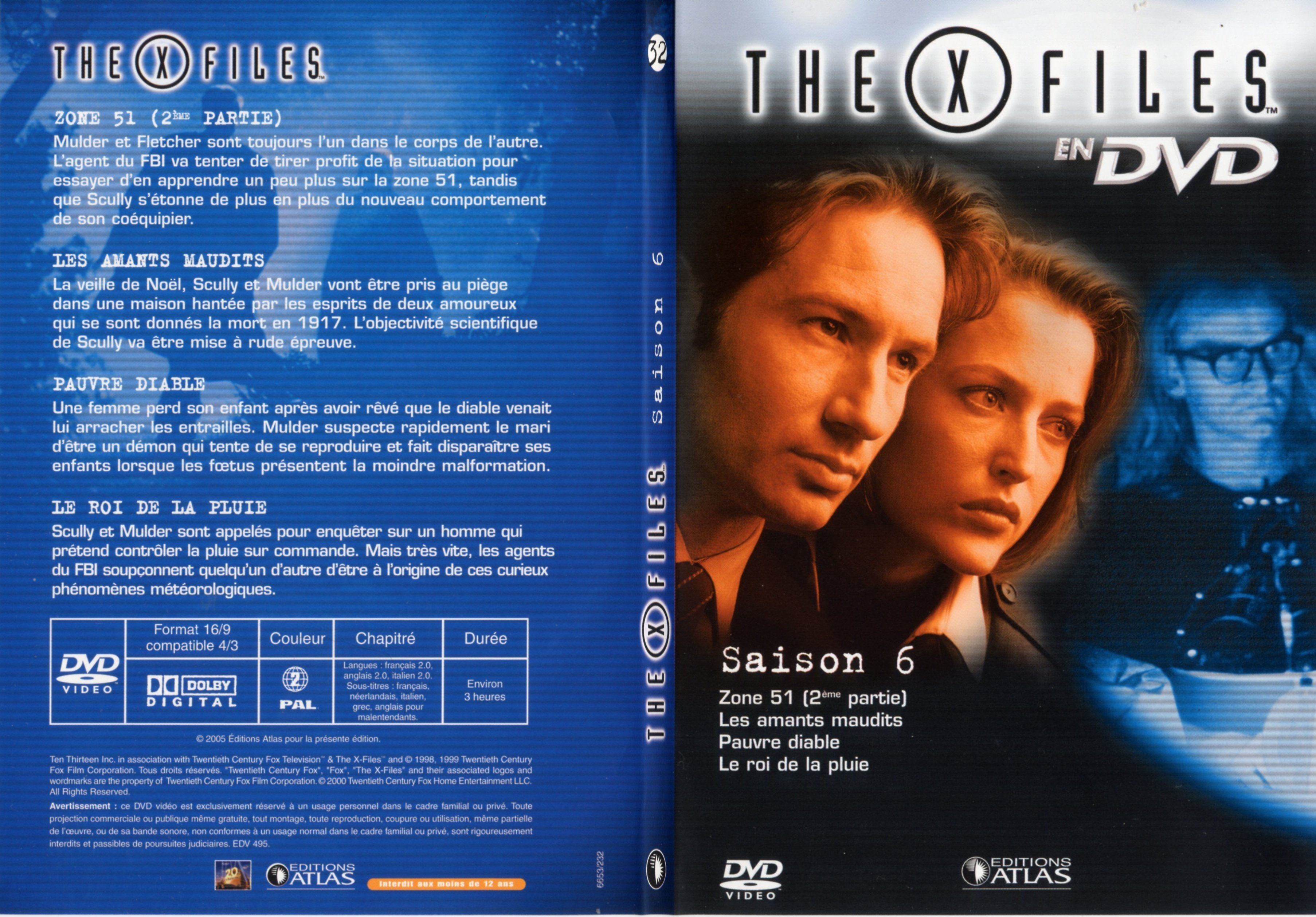 Jaquette DVD X files saison 6 DVD 32 - SLIM