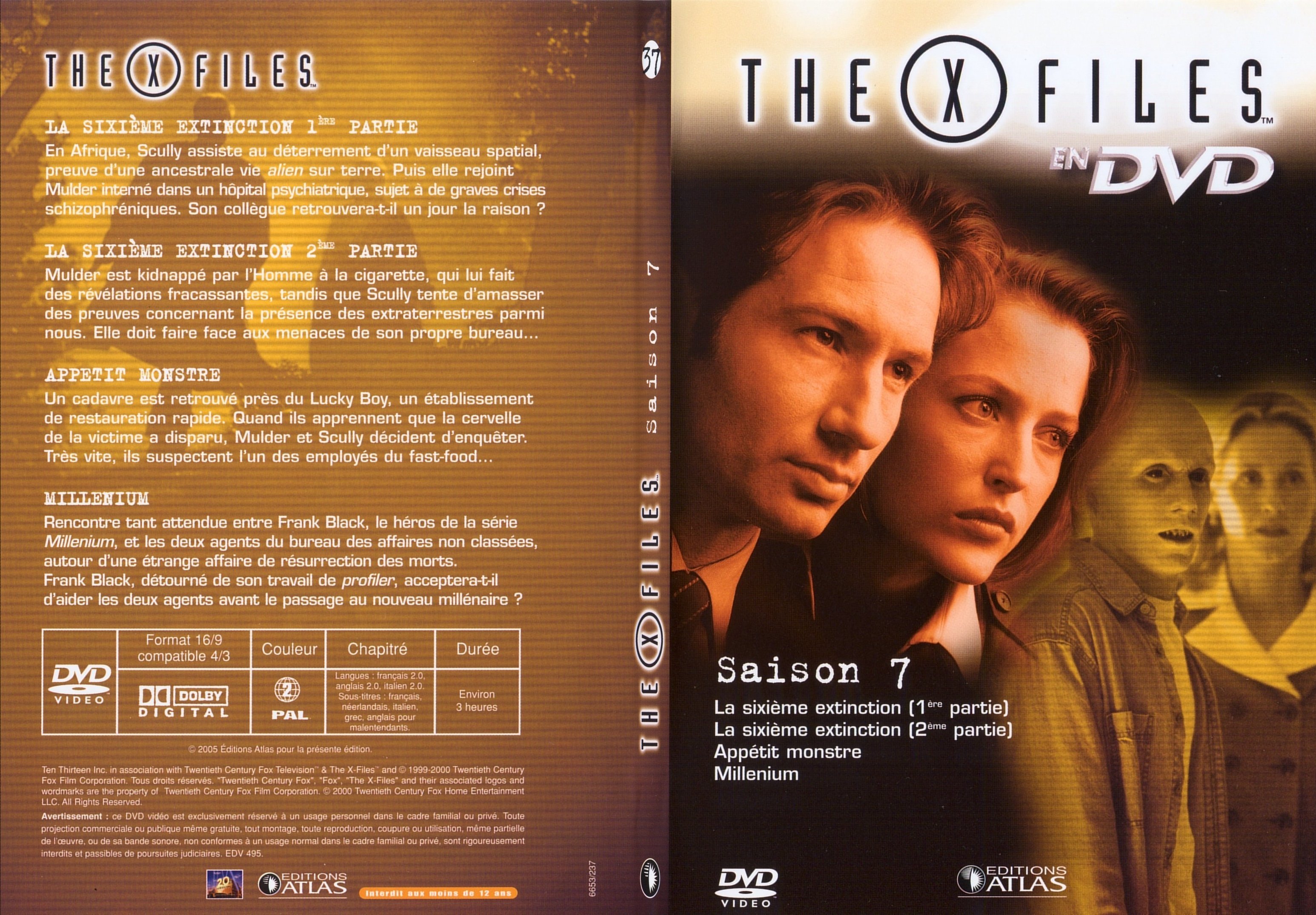 Jaquette DVD X files saison 7 DVD 37 - SLIM