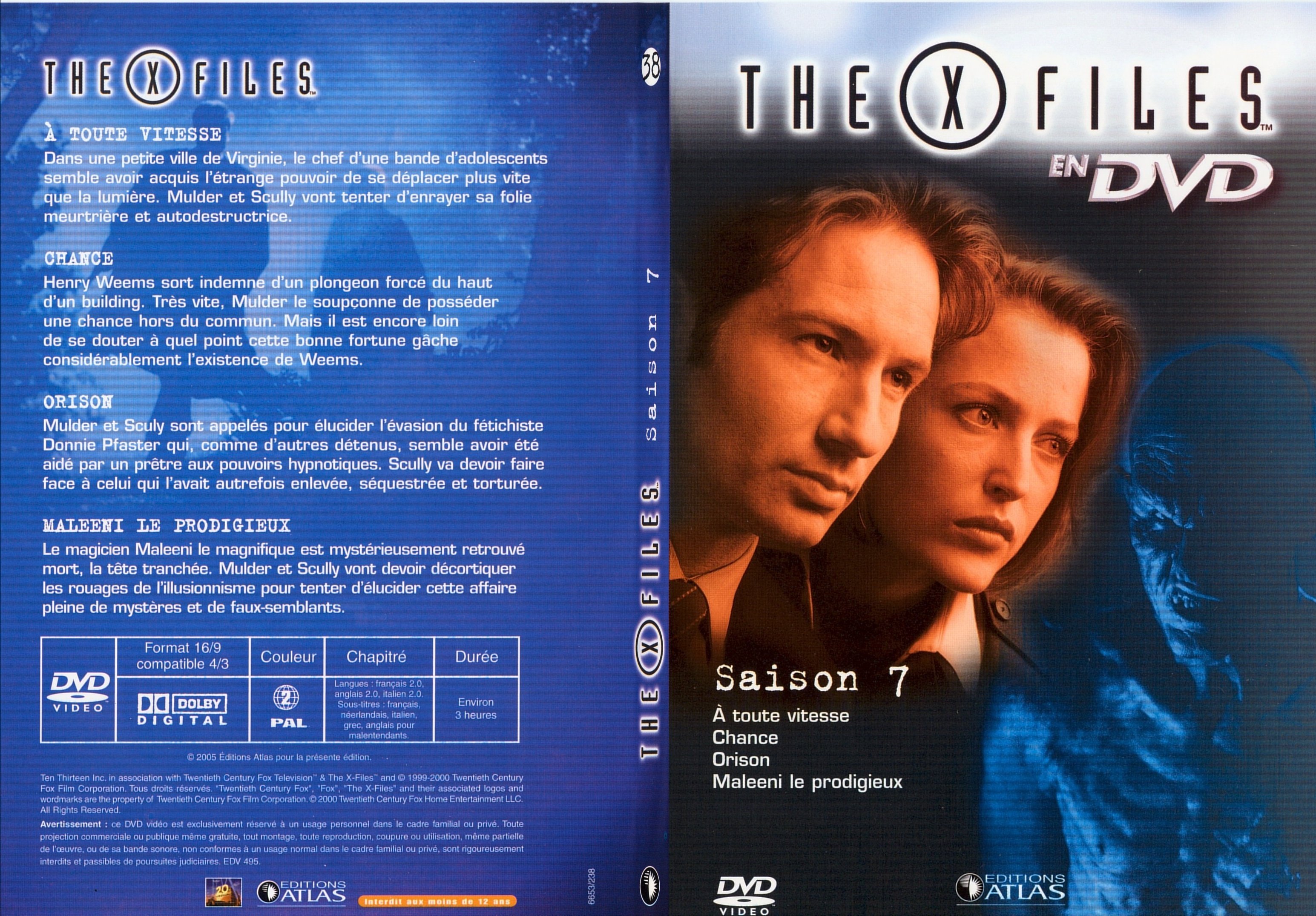 Jaquette DVD X files saison 7 DVD 38 - SLIM