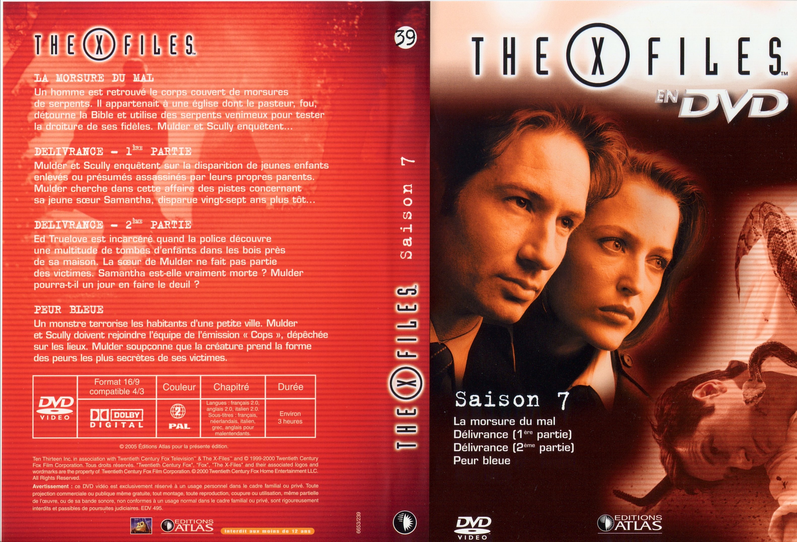 Jaquette DVD X files saison 7 DVD 39