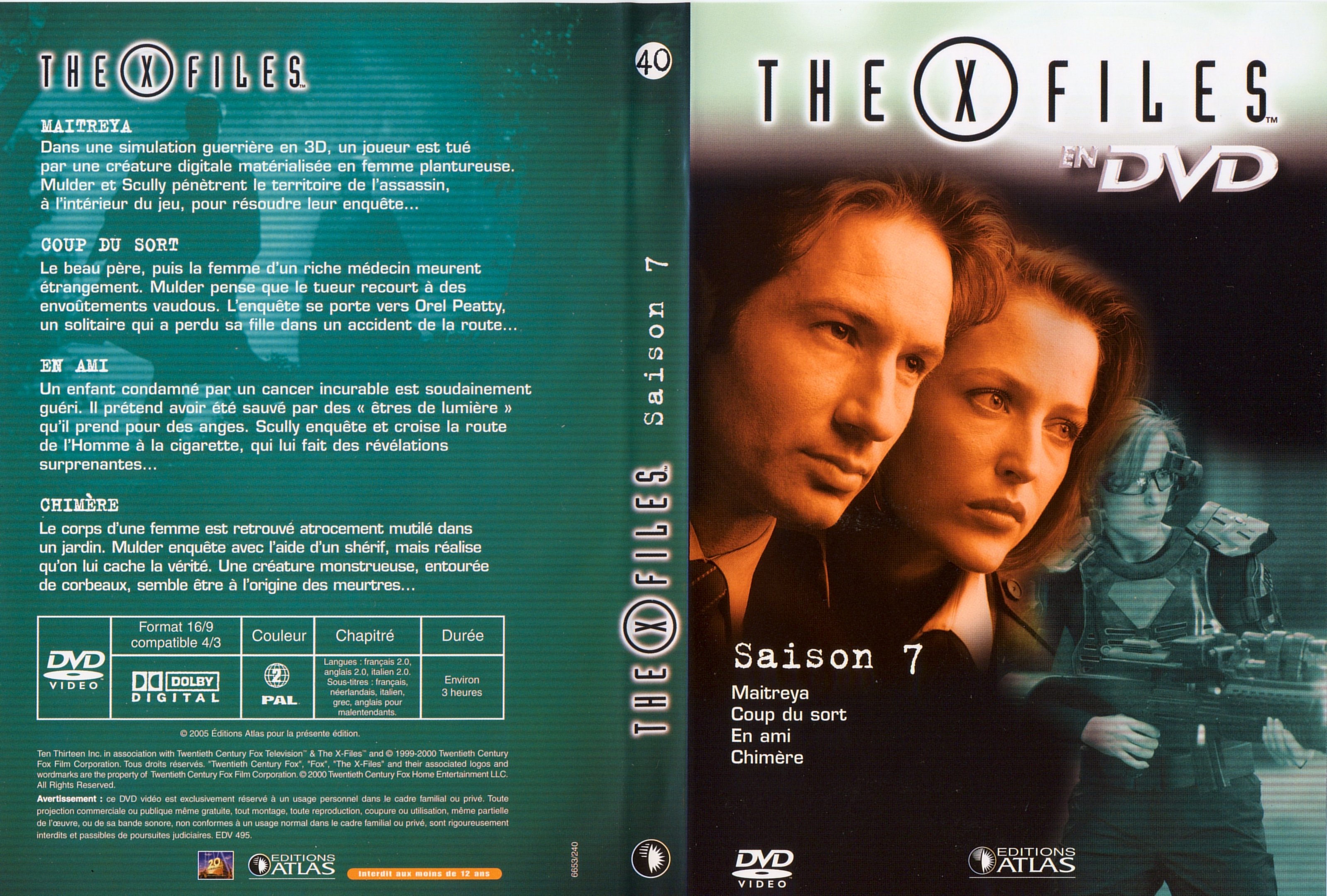 Jaquette DVD X files saison 7 DVD 40