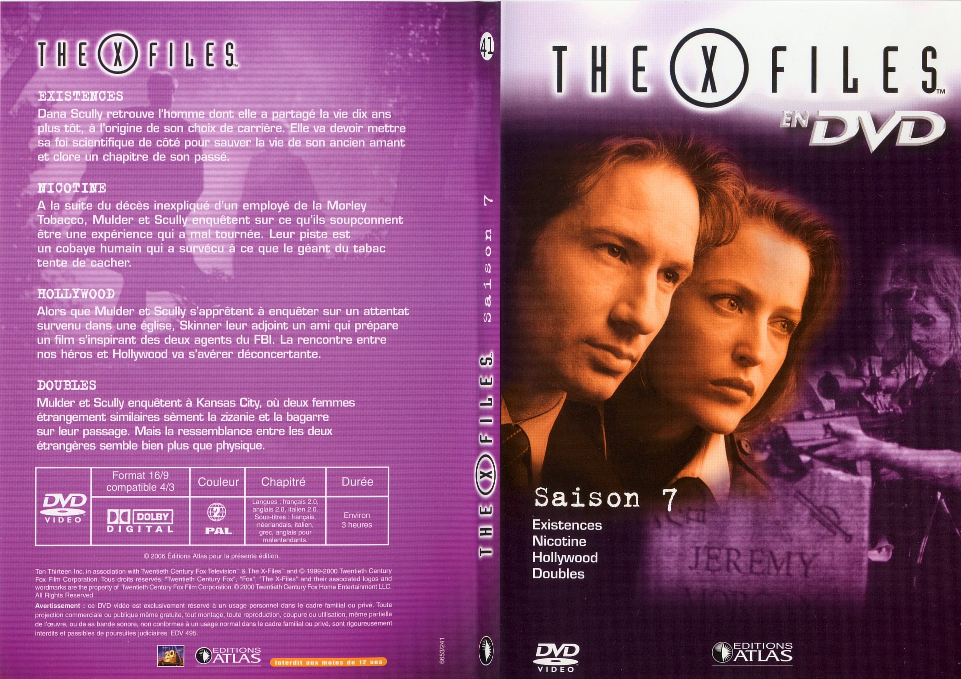 Jaquette DVD X files saison 7 DVD 41 - SLIM