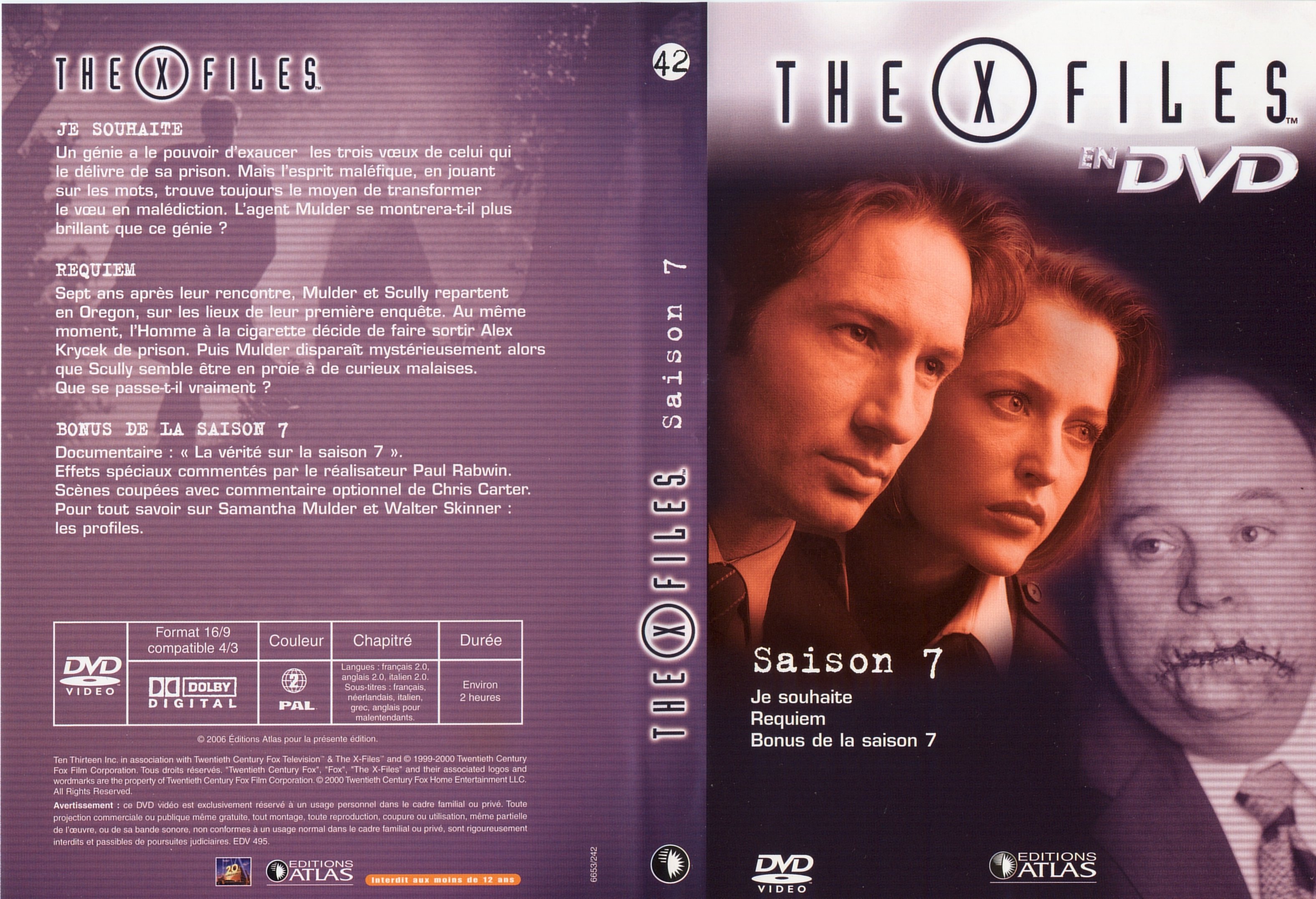 Jaquette DVD X files saison 7 DVD 42