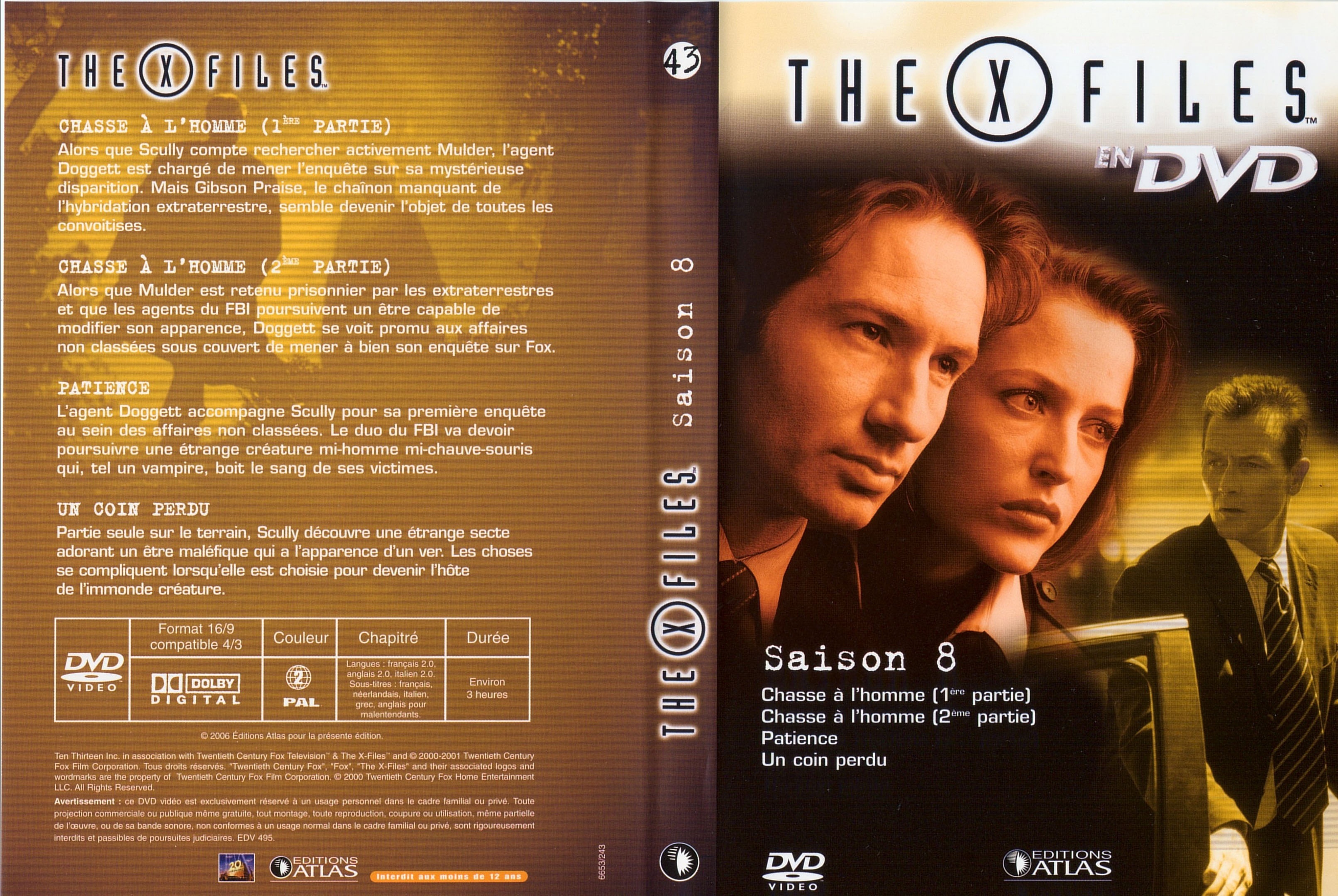 Jaquette DVD X files saison 8 DVD 43