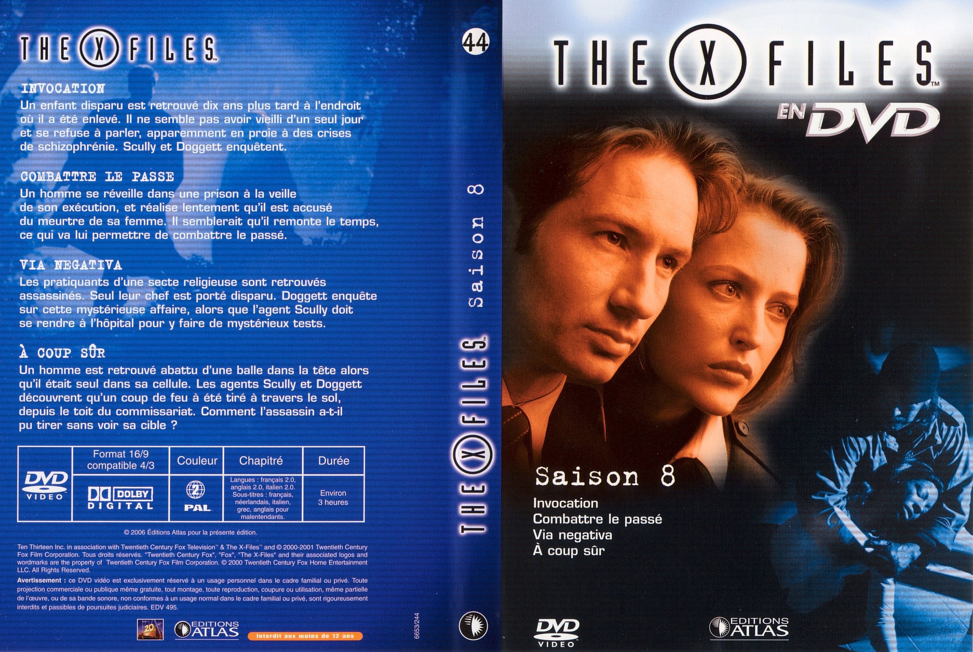 Jaquette DVD X files saison 8 DVD 44