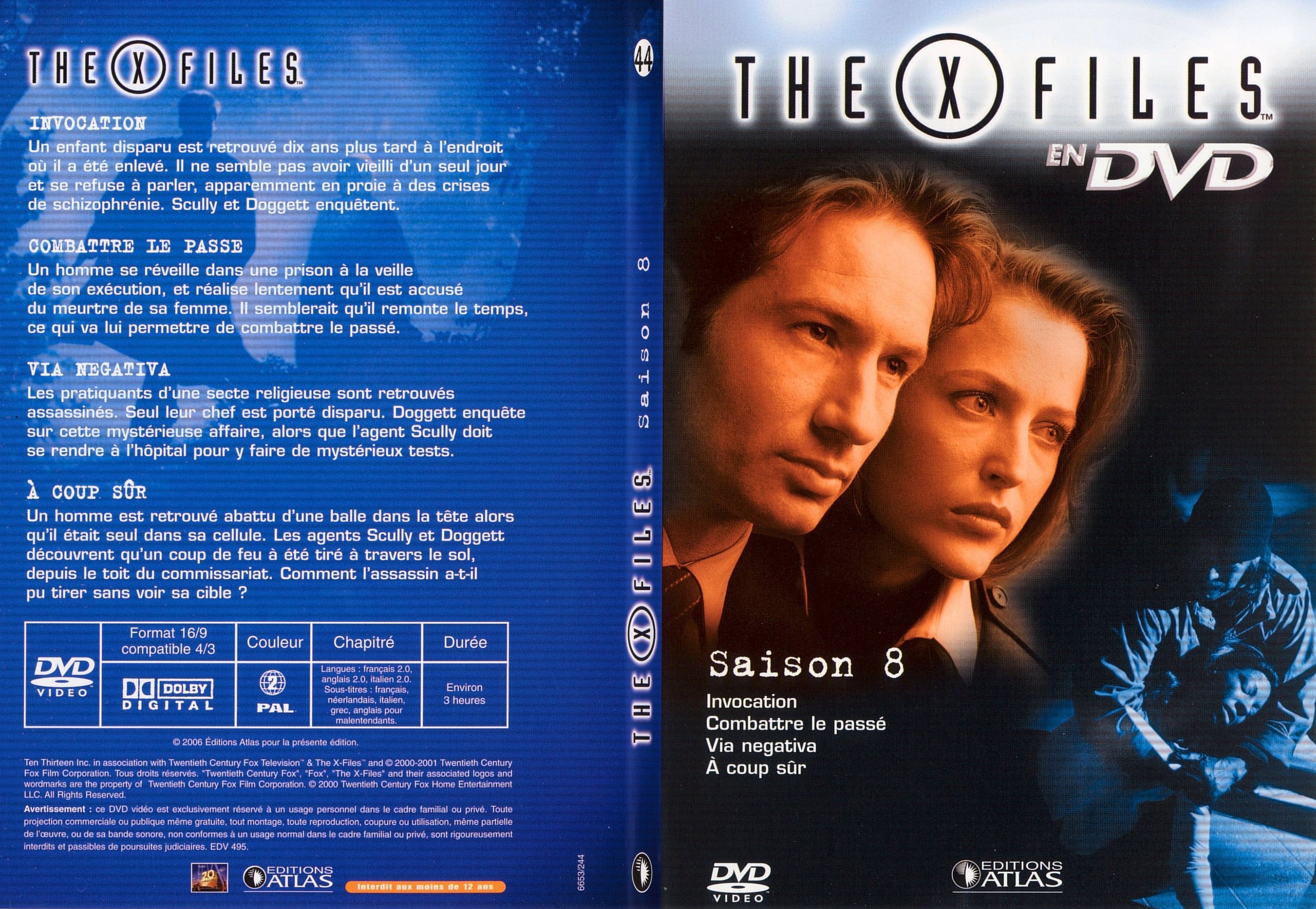 Jaquette DVD X files saison 8 DVD 44 - SLIM