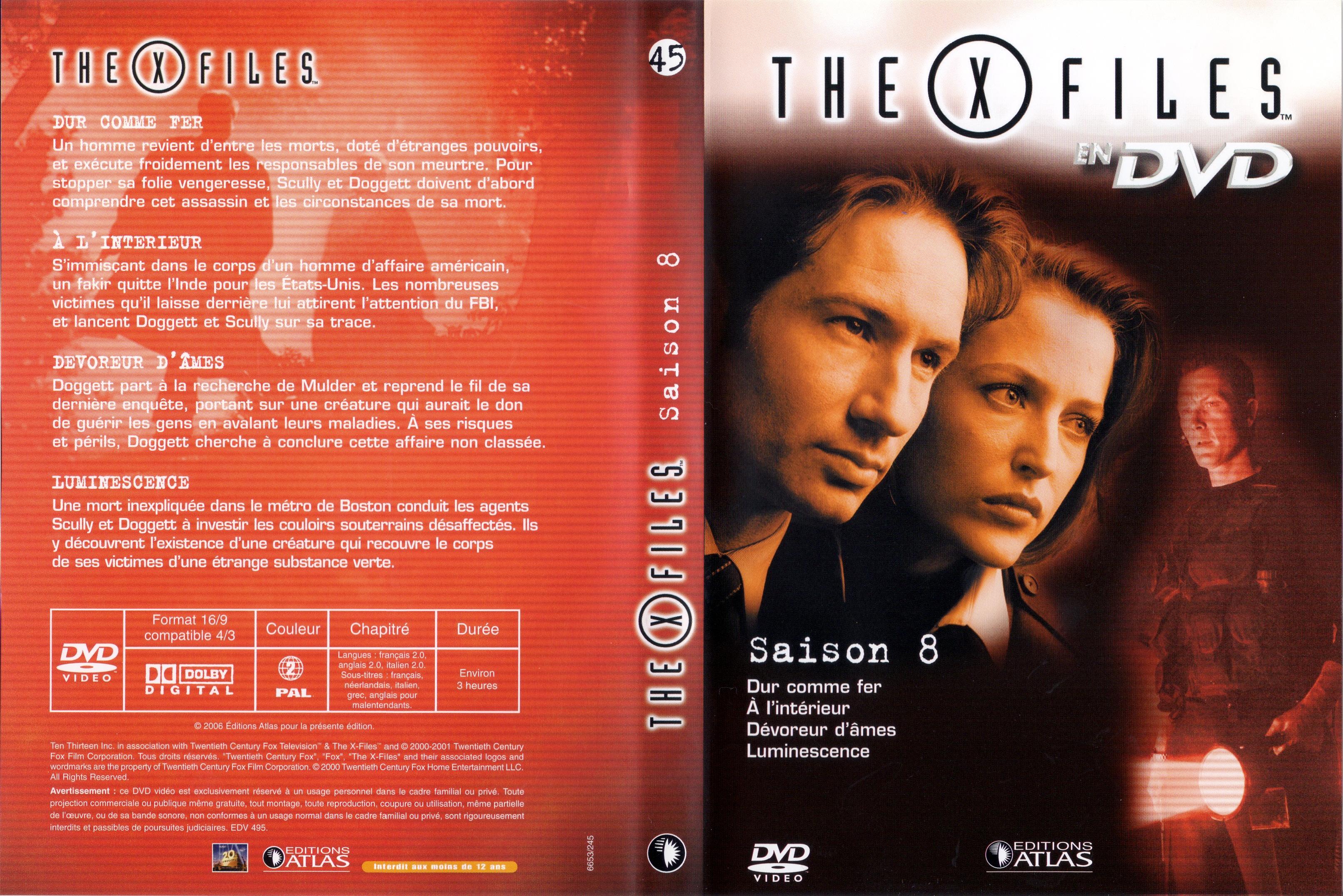 Jaquette DVD X files saison 8 DVD 45