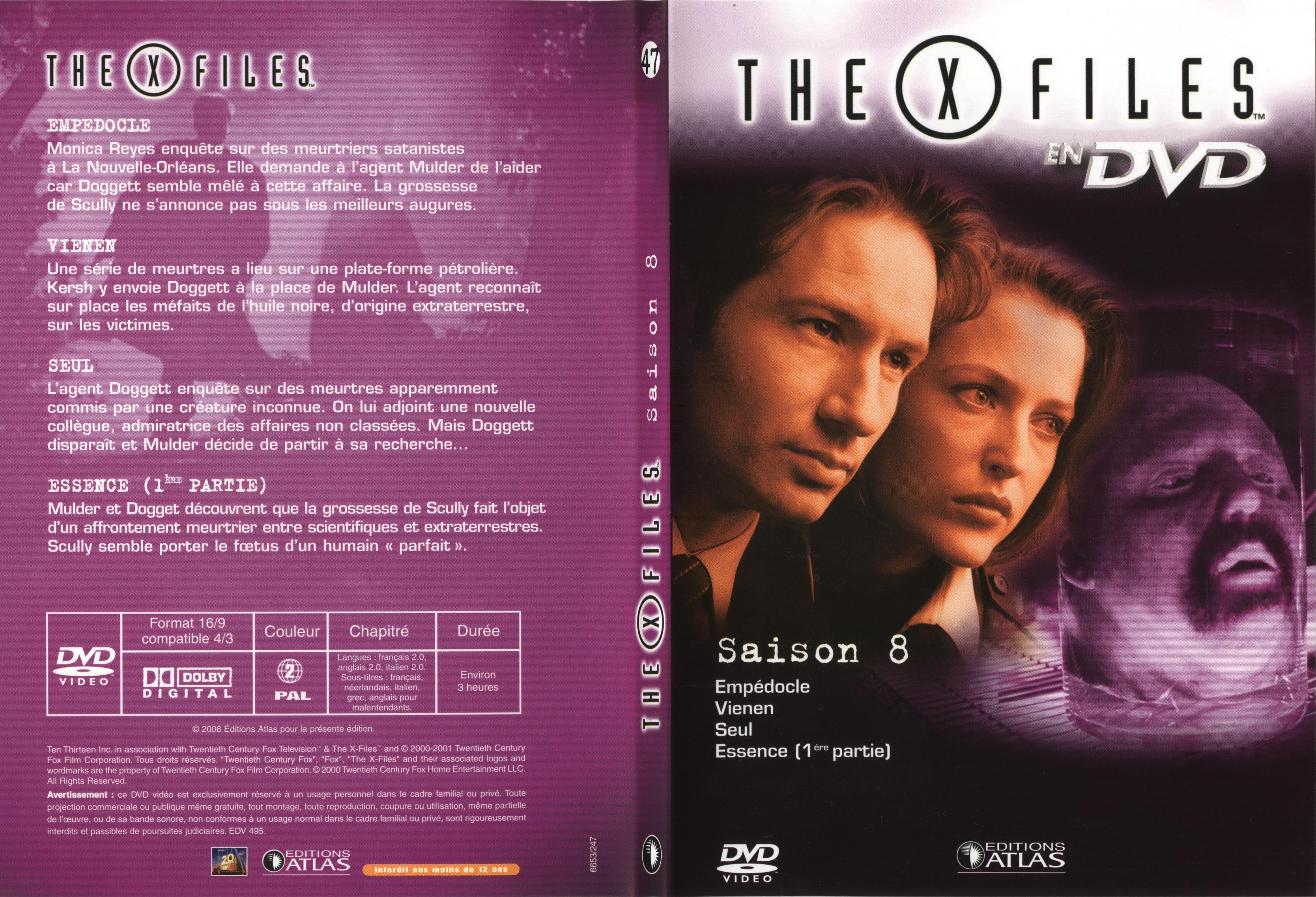 Jaquette DVD X files saison 8 DVD 47 - SLIM