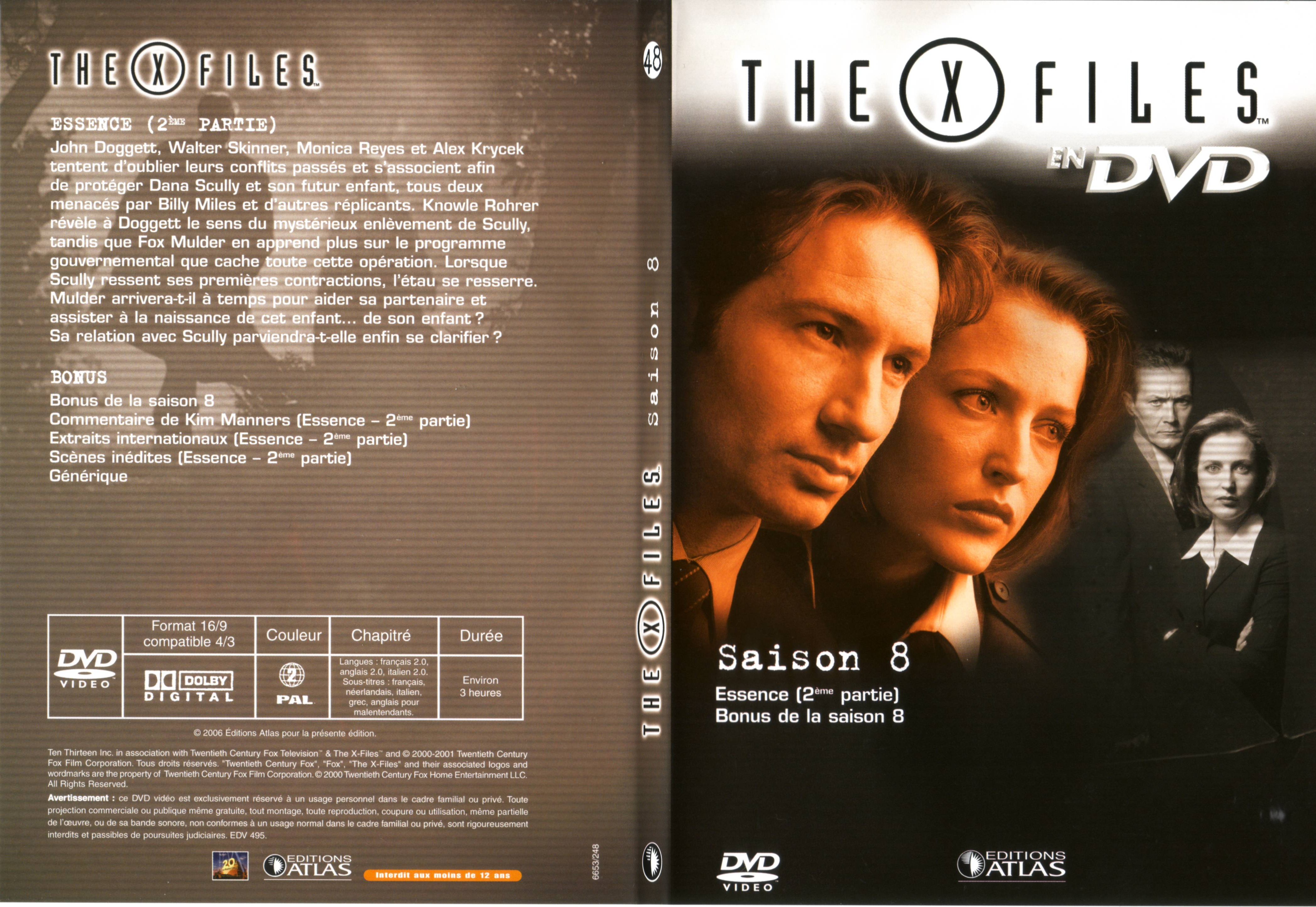 Jaquette DVD X files saison 8 DVD 48 - SLIM