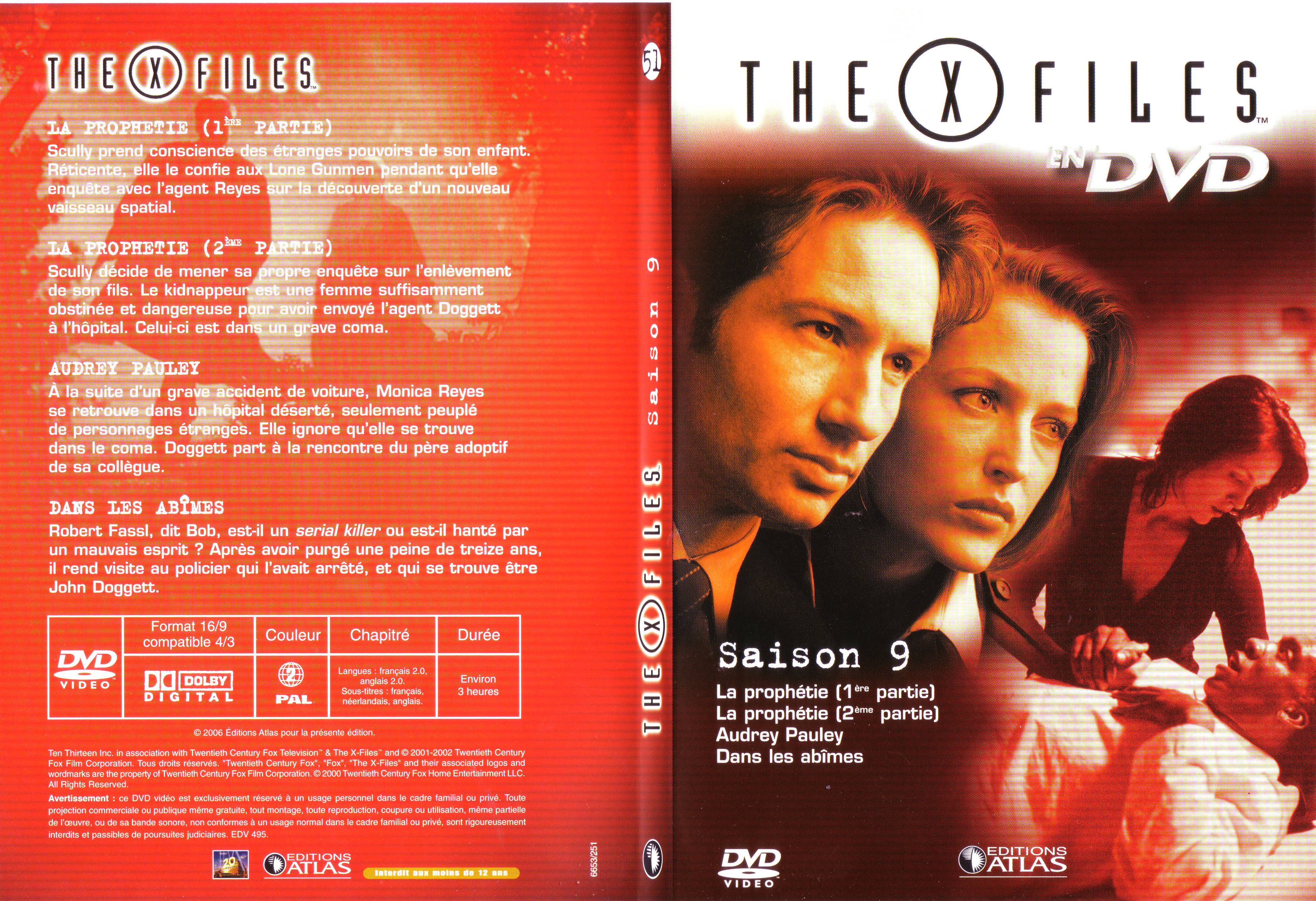 Jaquette DVD X files saison 9 DVD 51 - SLIM