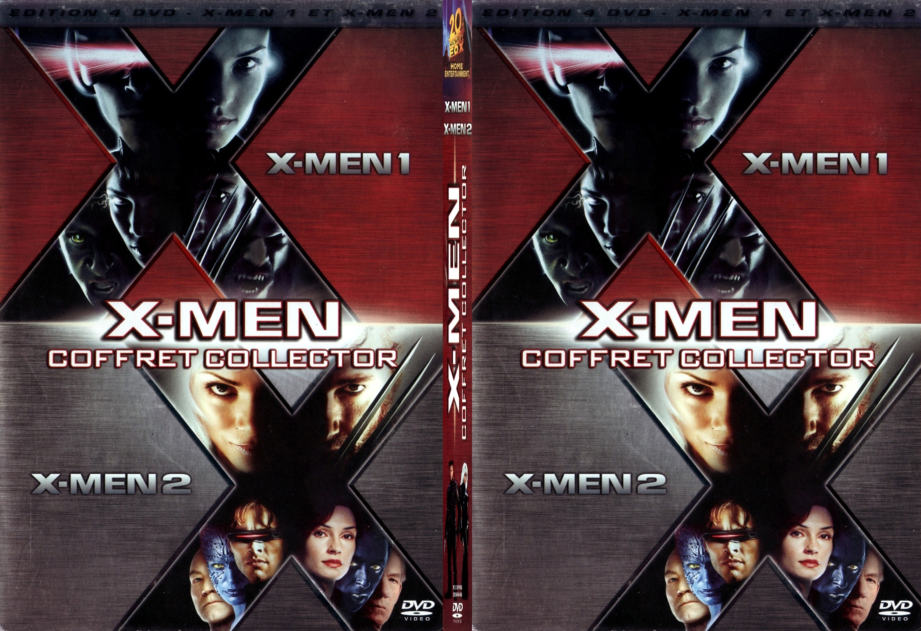 Jaquette DVD X-men 1 + 2 - SLIM v2