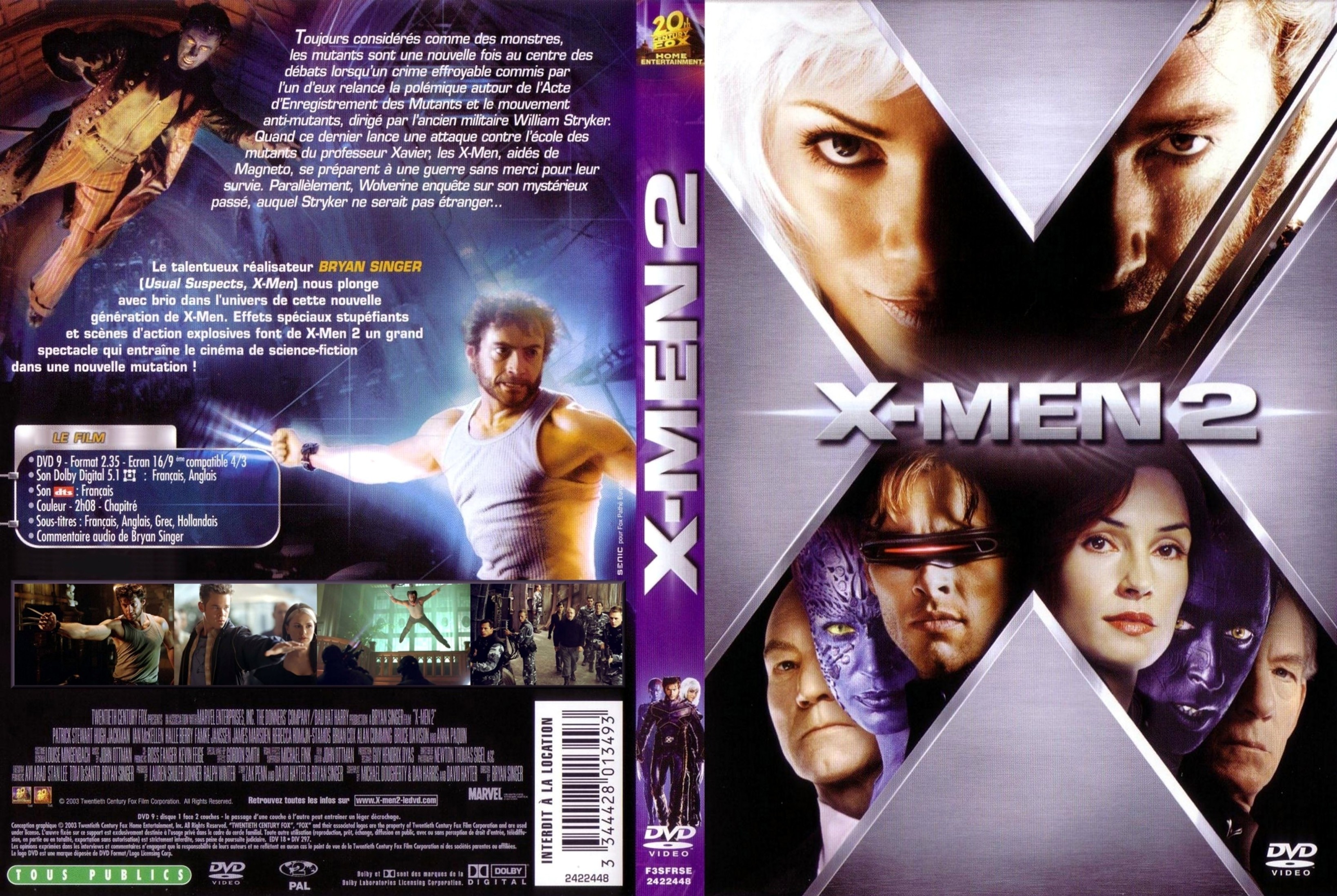 Jaquette DVD X-men 2