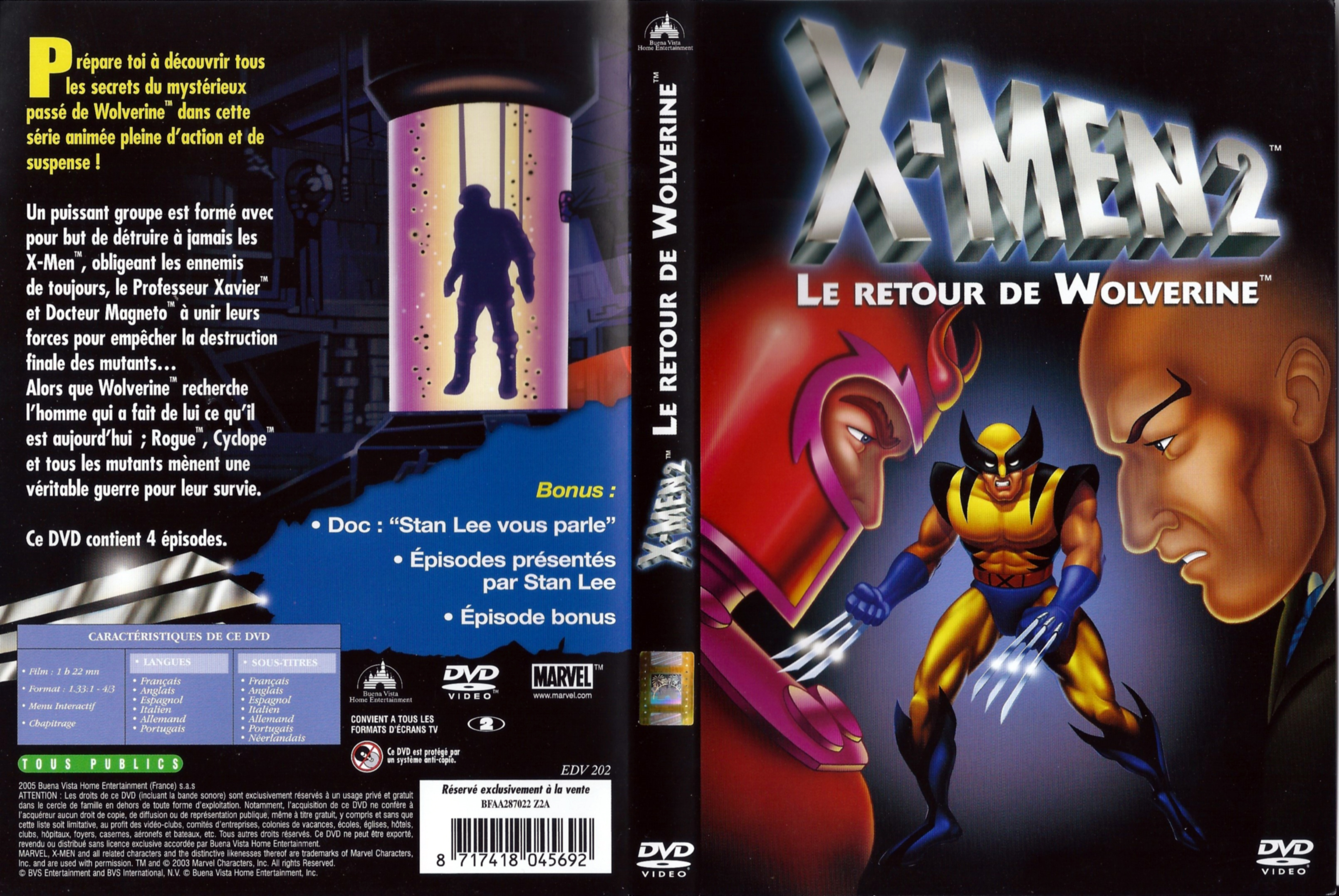 Jaquette DVD X-men 2 Le retour de wolverine