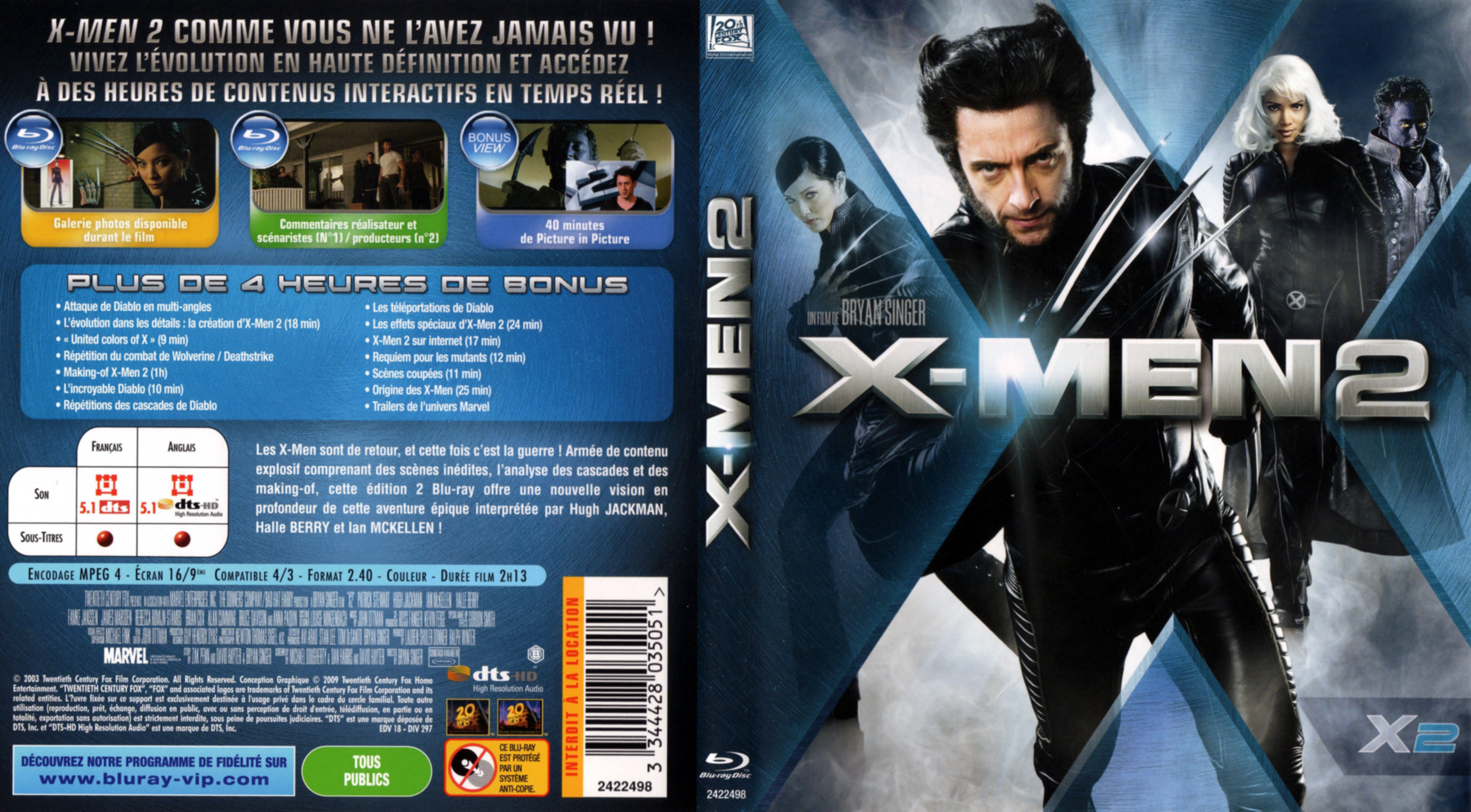 Jaquette DVD X-men 2 (BLU-RAY)