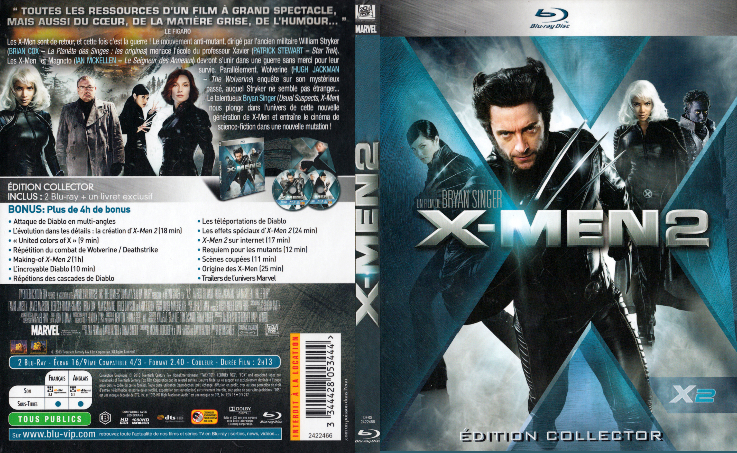 Jaquette DVD X-men 2 (BLU-RAY) v2
