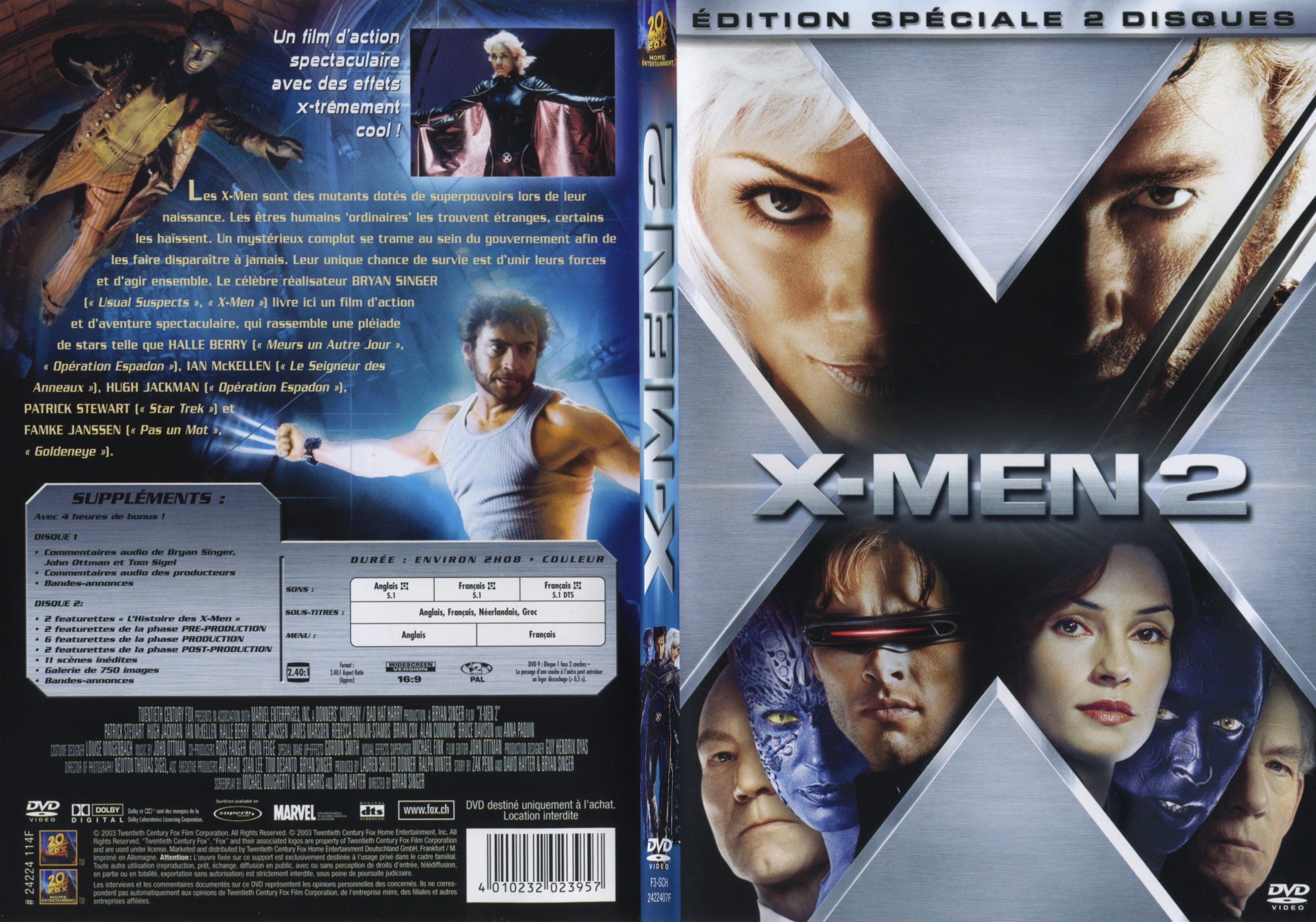 Jaquette DVD X-men 2 - SLIM v2