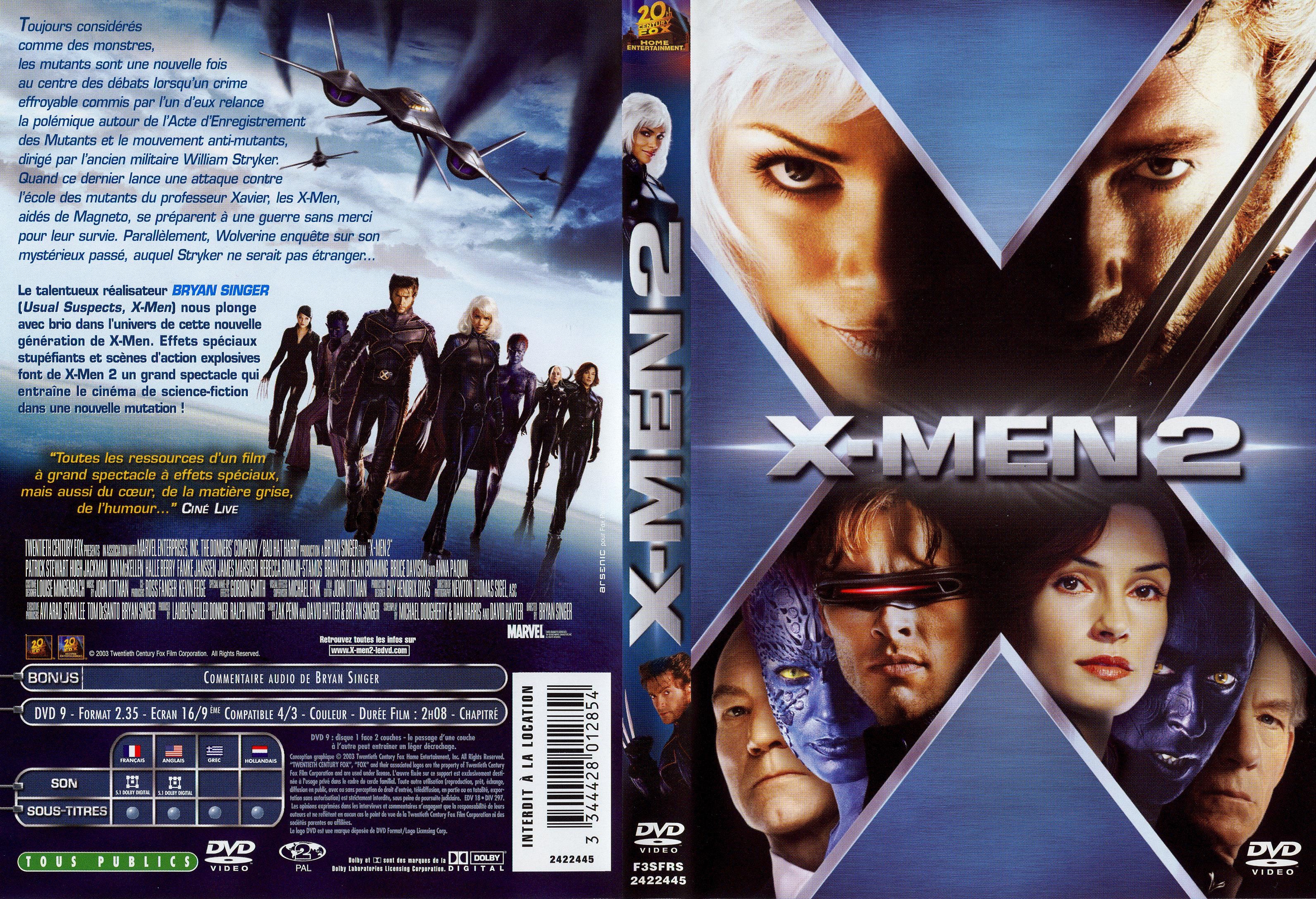 Jaquette DVD X-men 2 v2