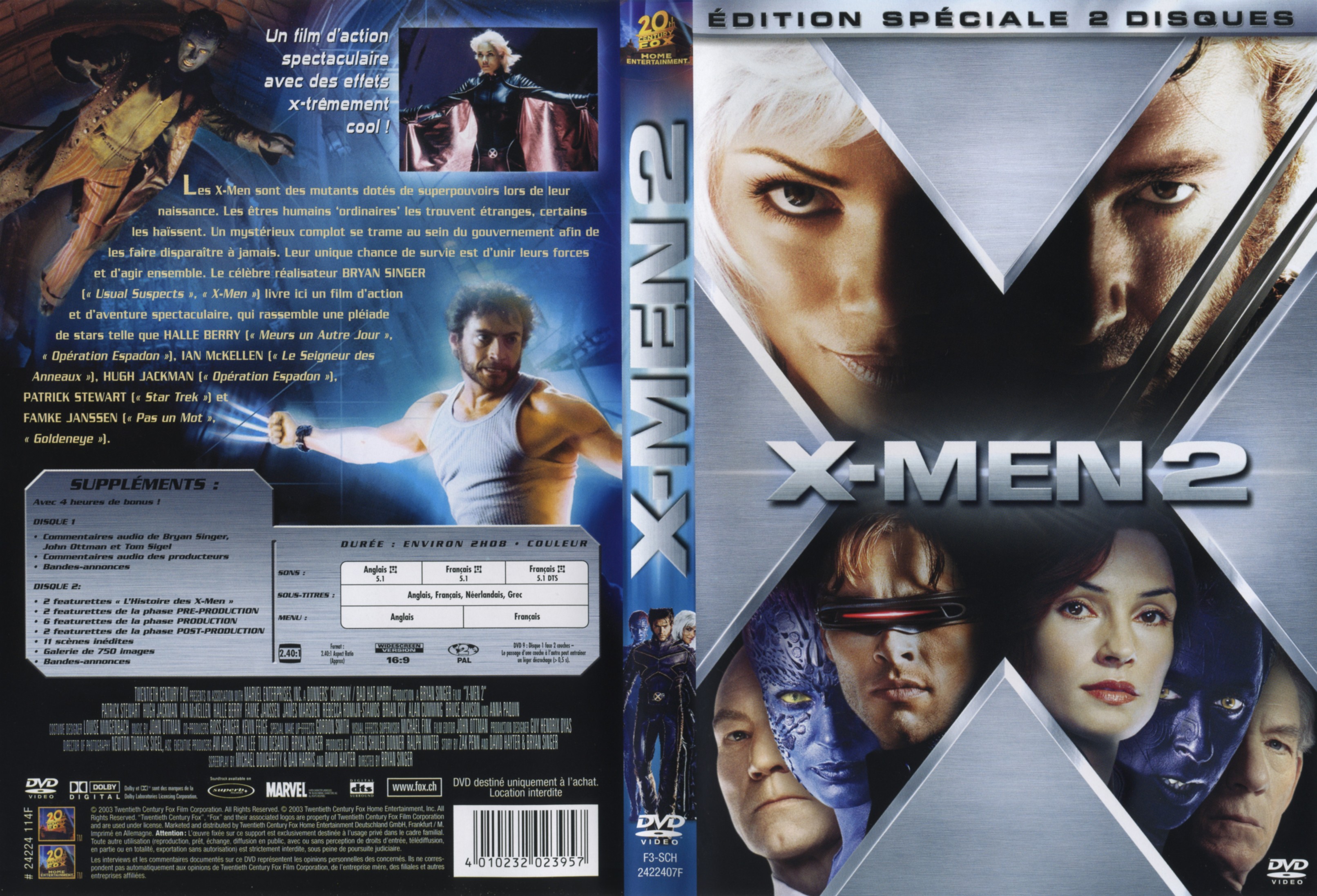Jaquette DVD X-men 2 v3