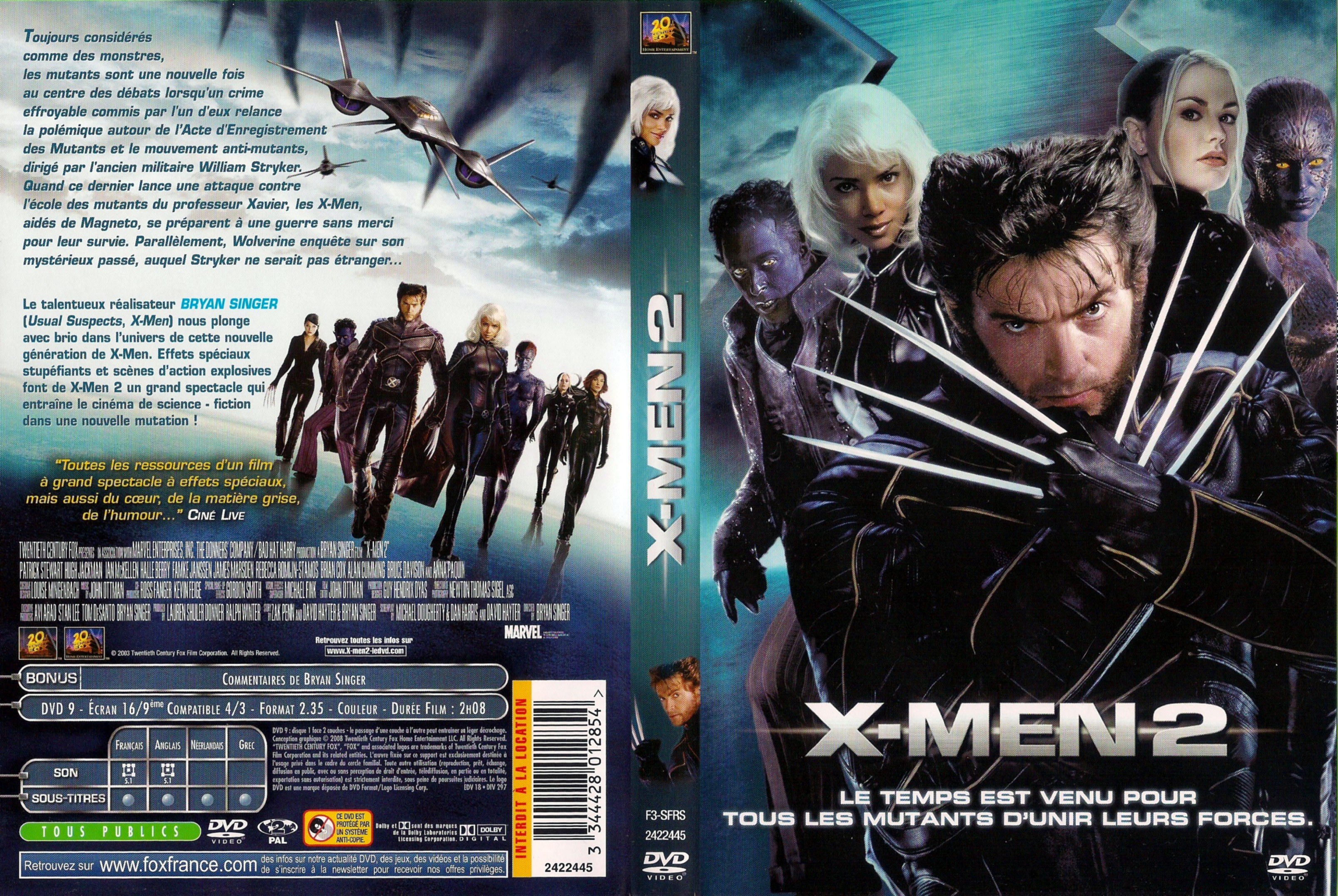 Jaquette DVD X-men 2 v4
