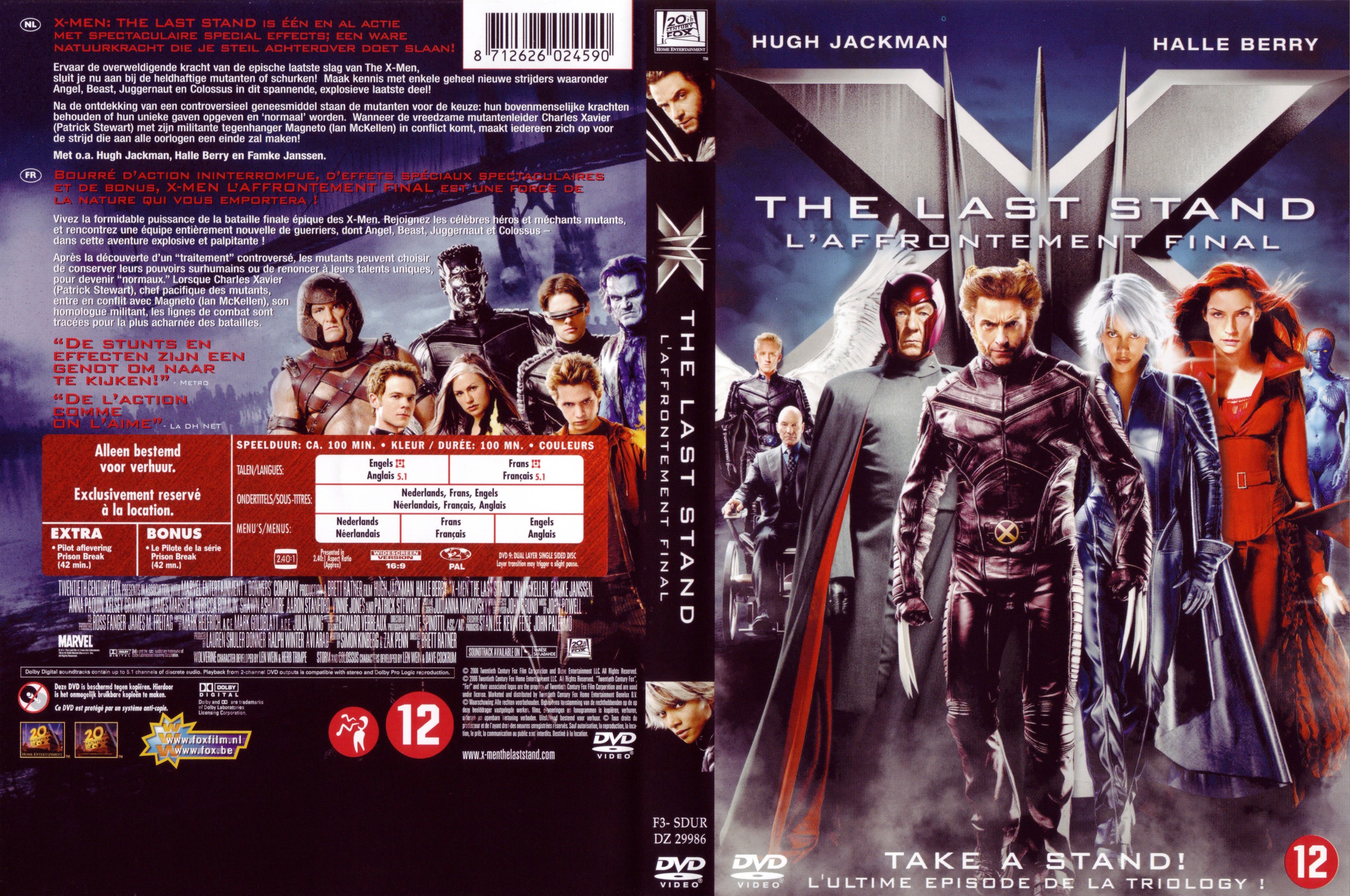 Jaquette DVD X-men 3