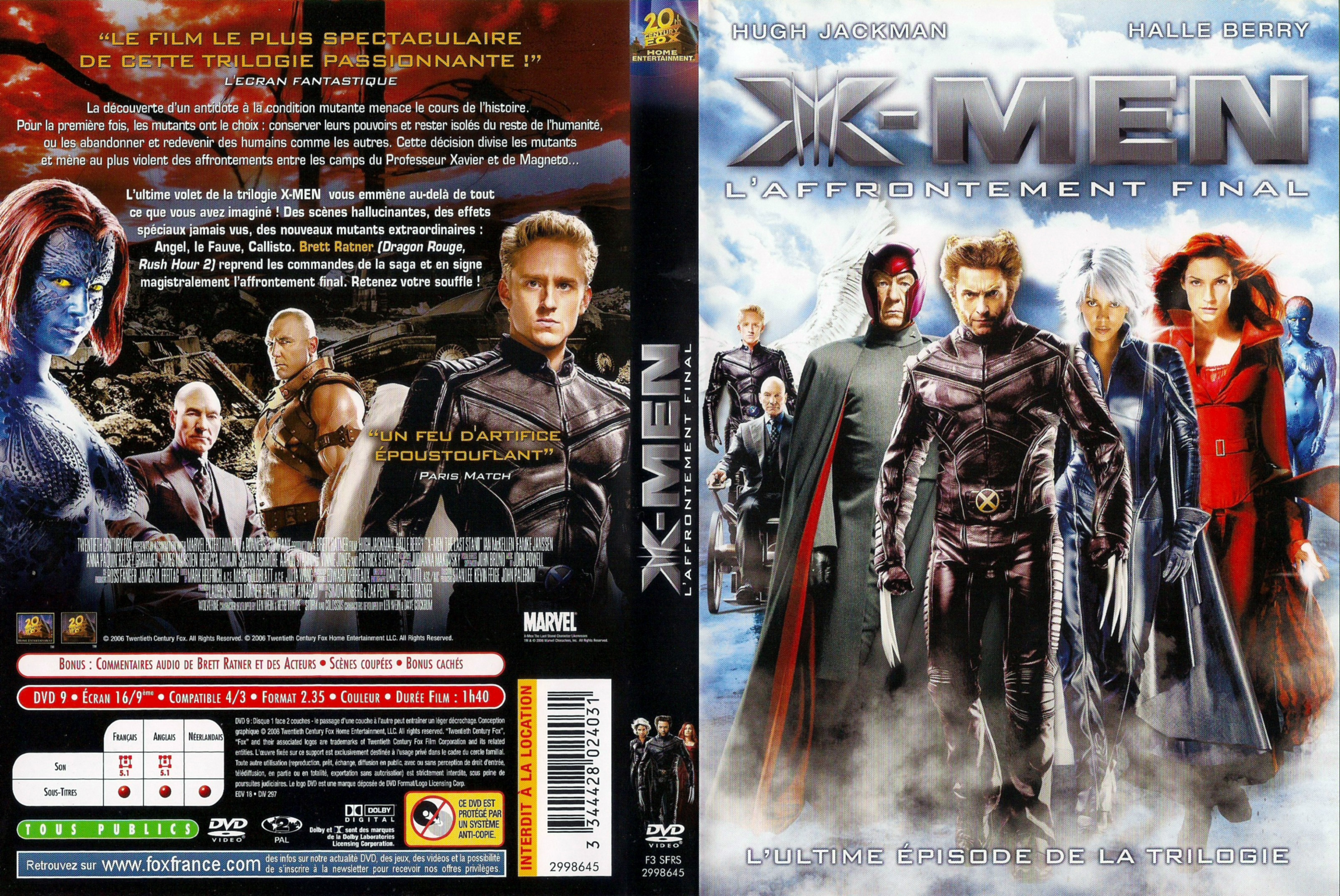 Jaquette DVD X-men 3 v5