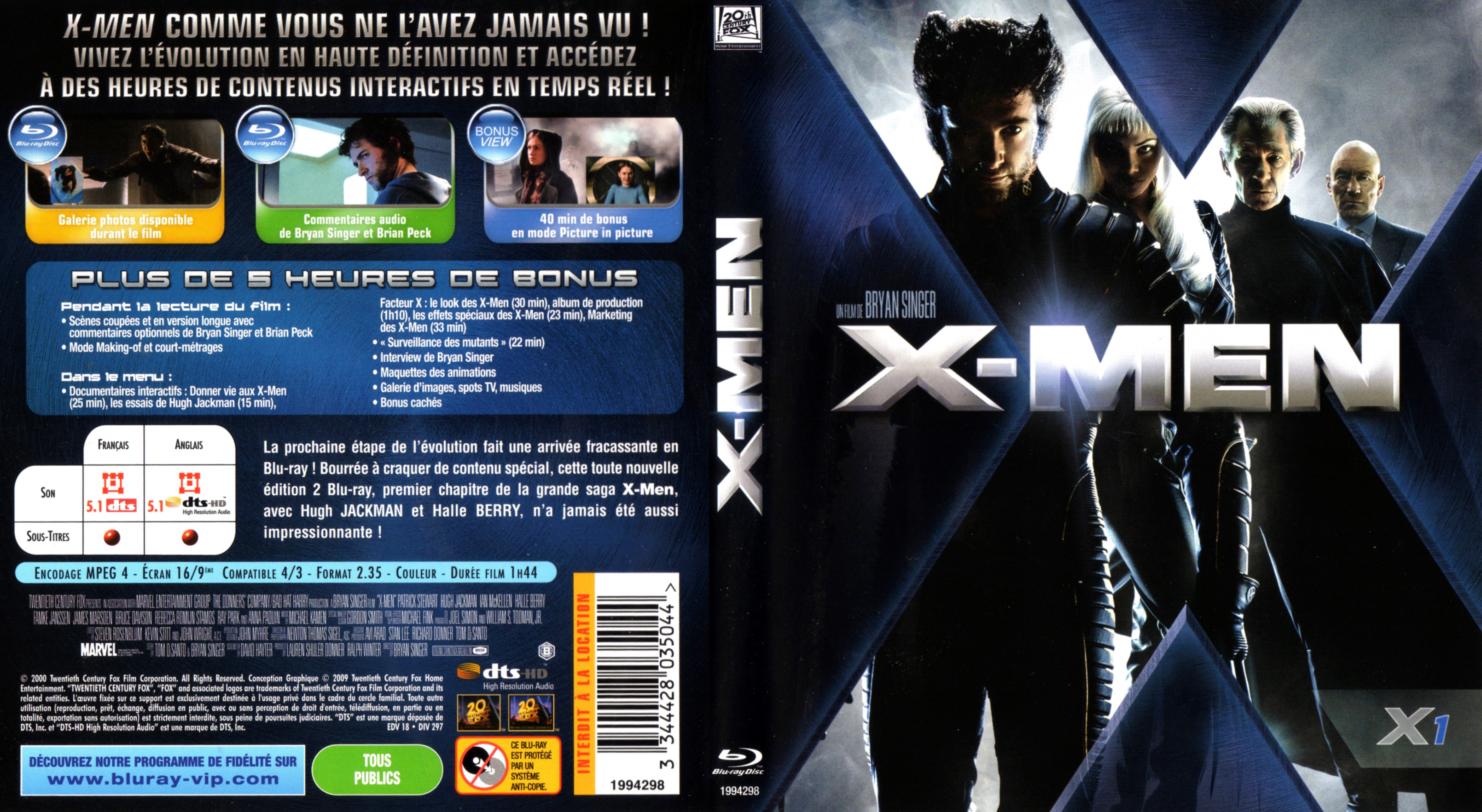 Jaquette DVD X-men (BLU-RAY)