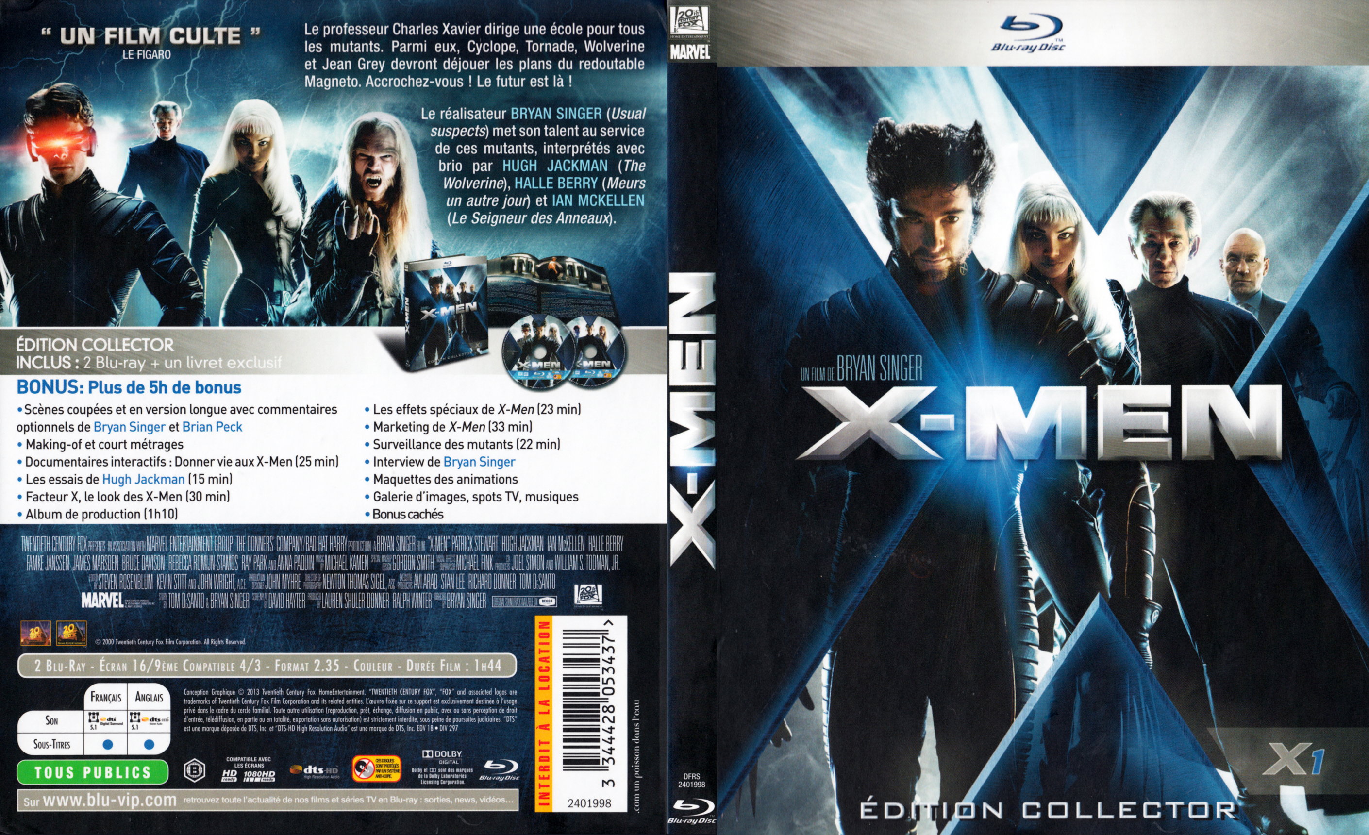 Jaquette DVD X-men (BLU-RAY) v2