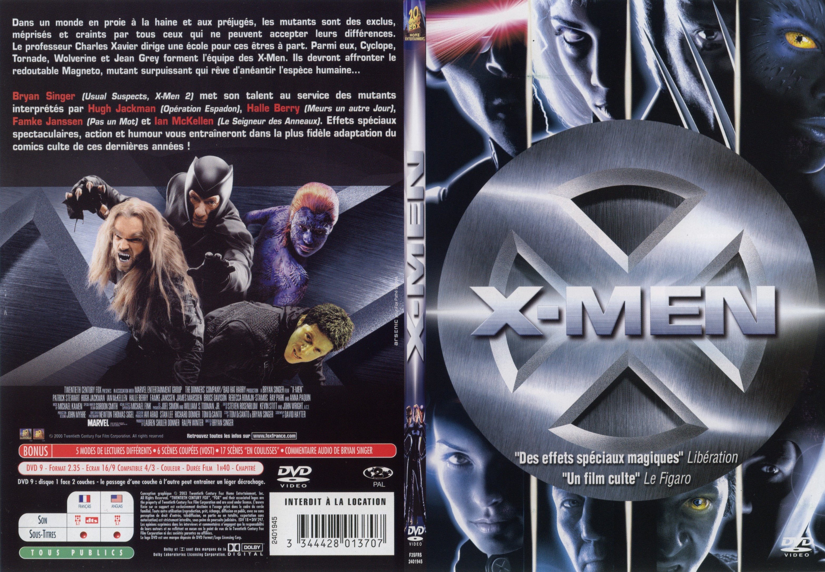 Jaquette DVD X-men - SLIM