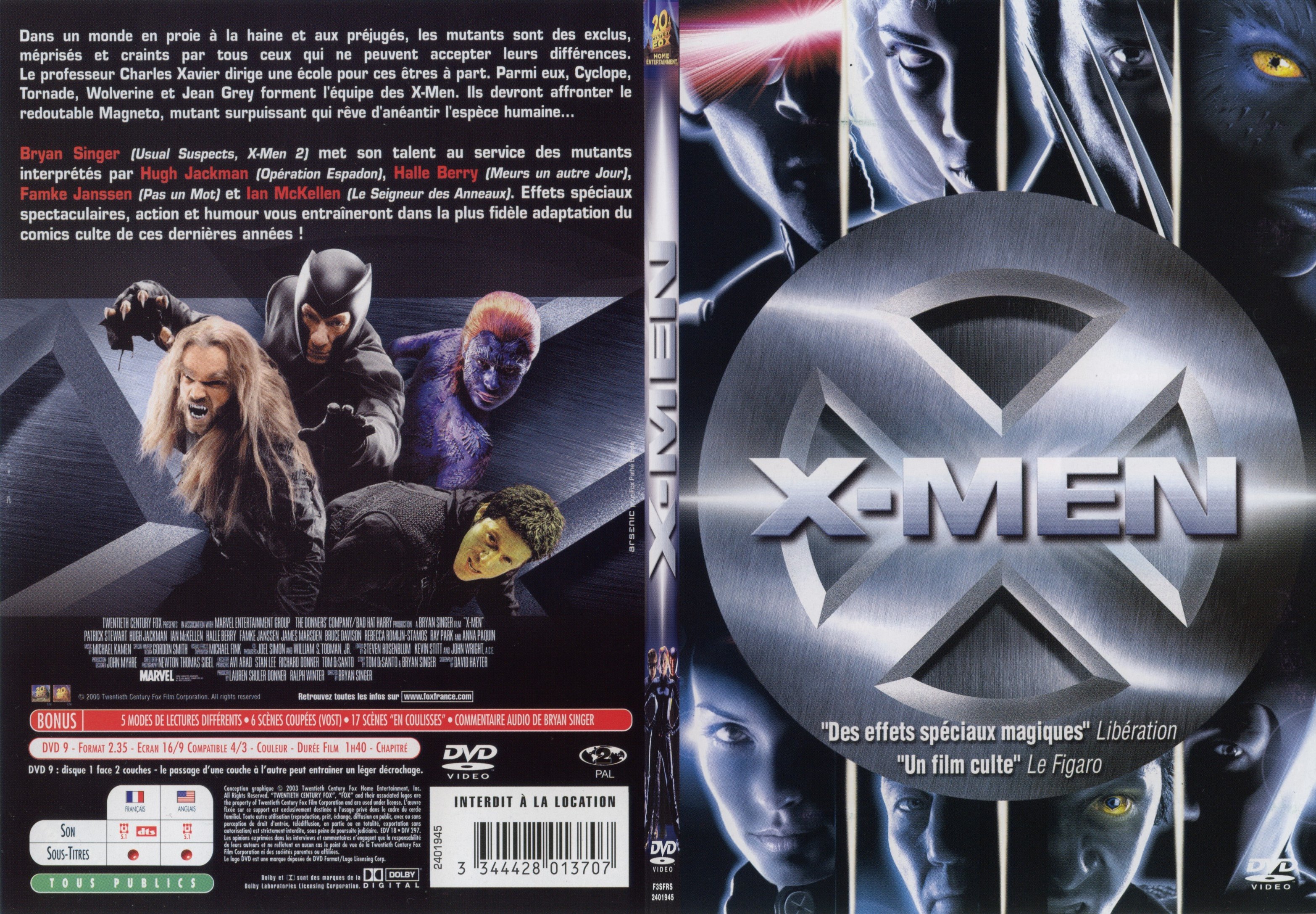 Jaquette DVD de X-men - Cinéma Passion