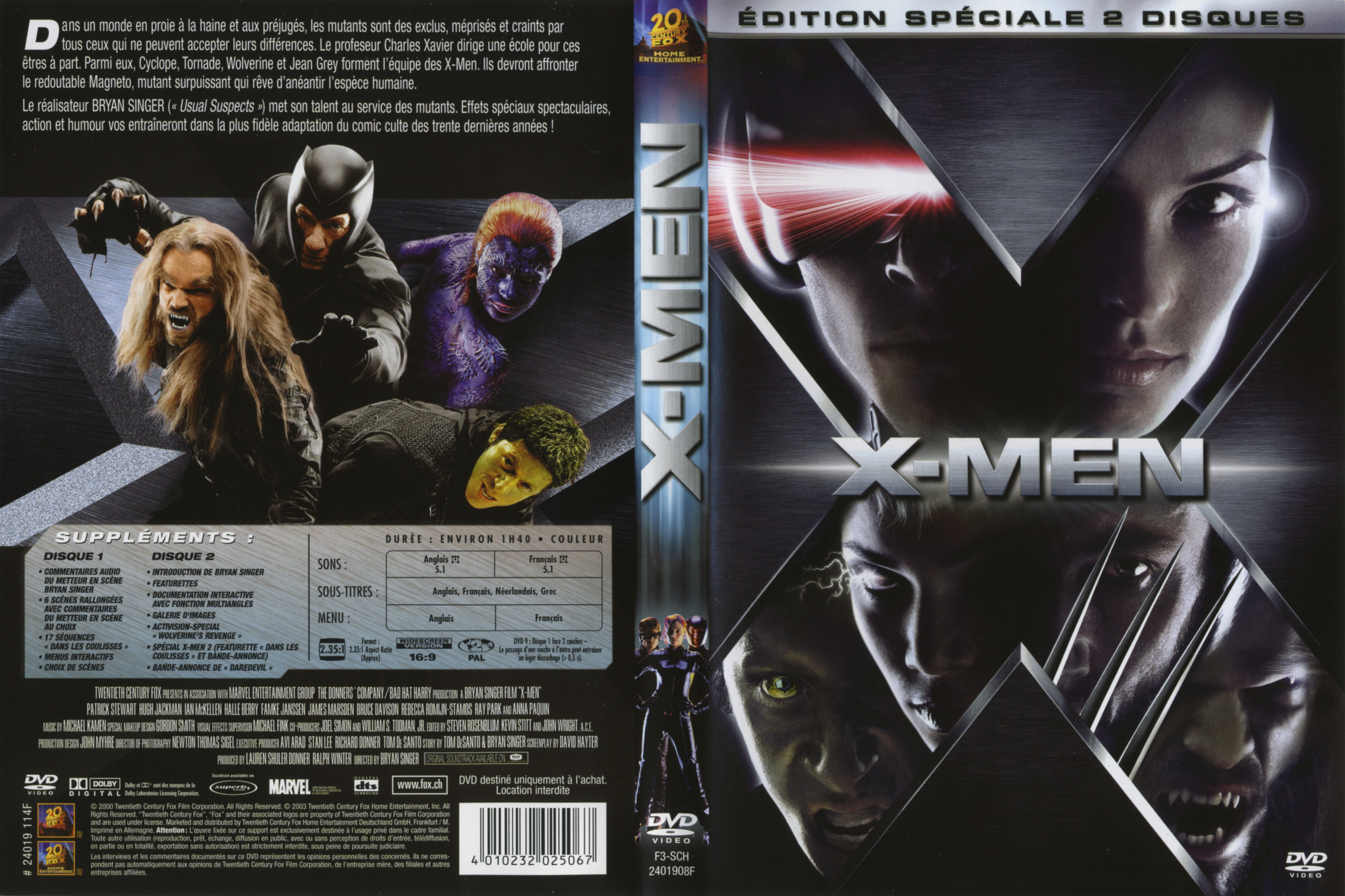 Jaquette DVD de X-men - Cinéma Passion