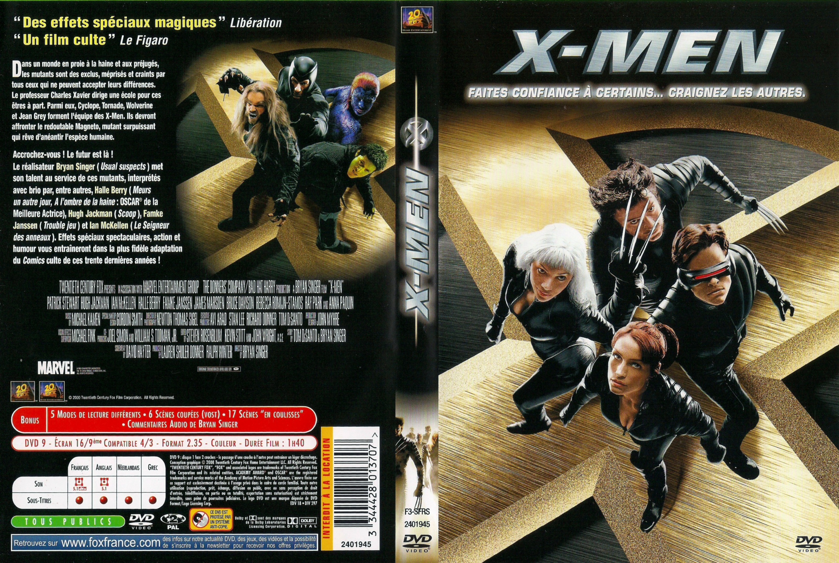 Jaquette DVD X-men v6