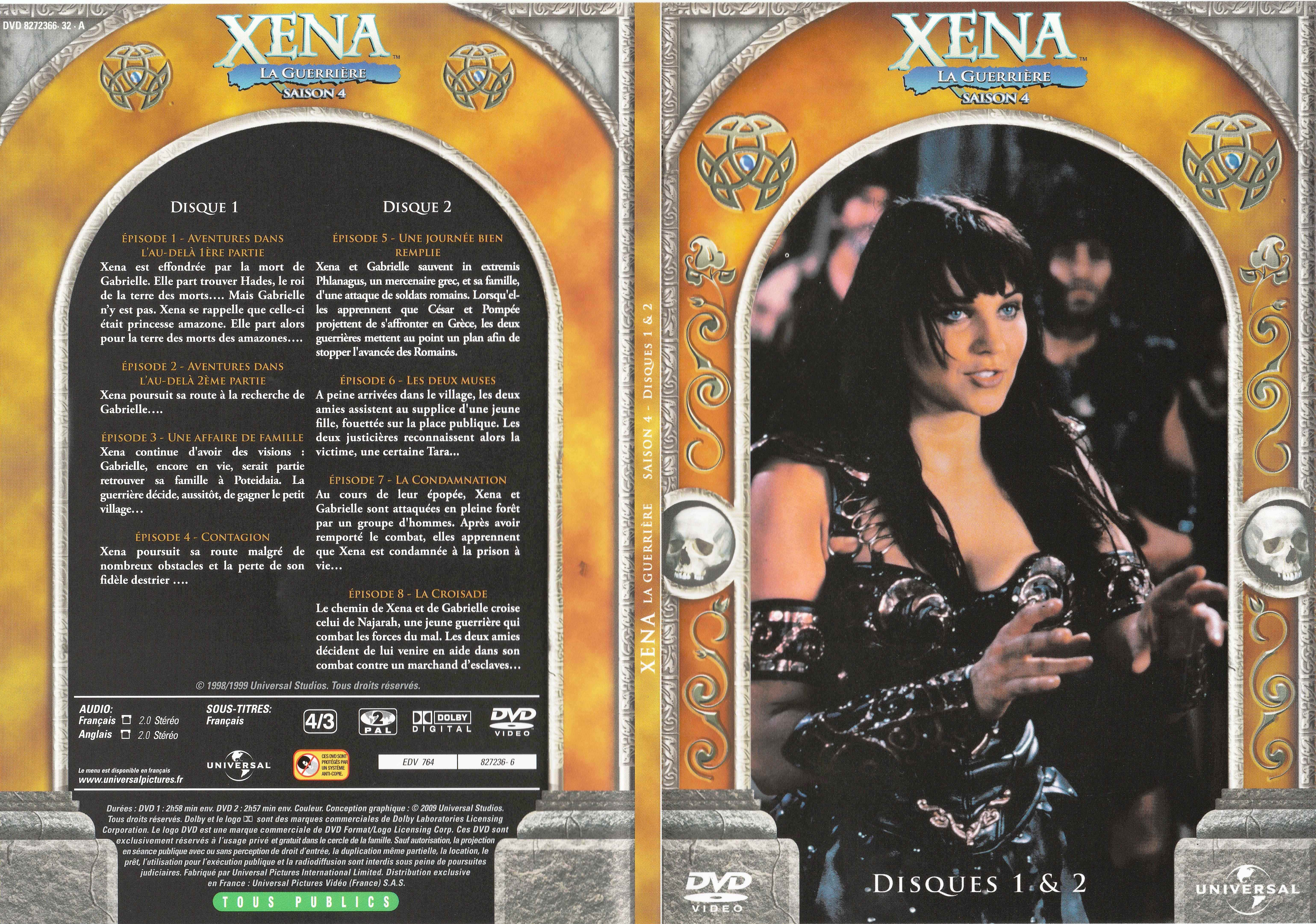 Jaquette DVD Xna la guerrire Saison 4 DVD 1