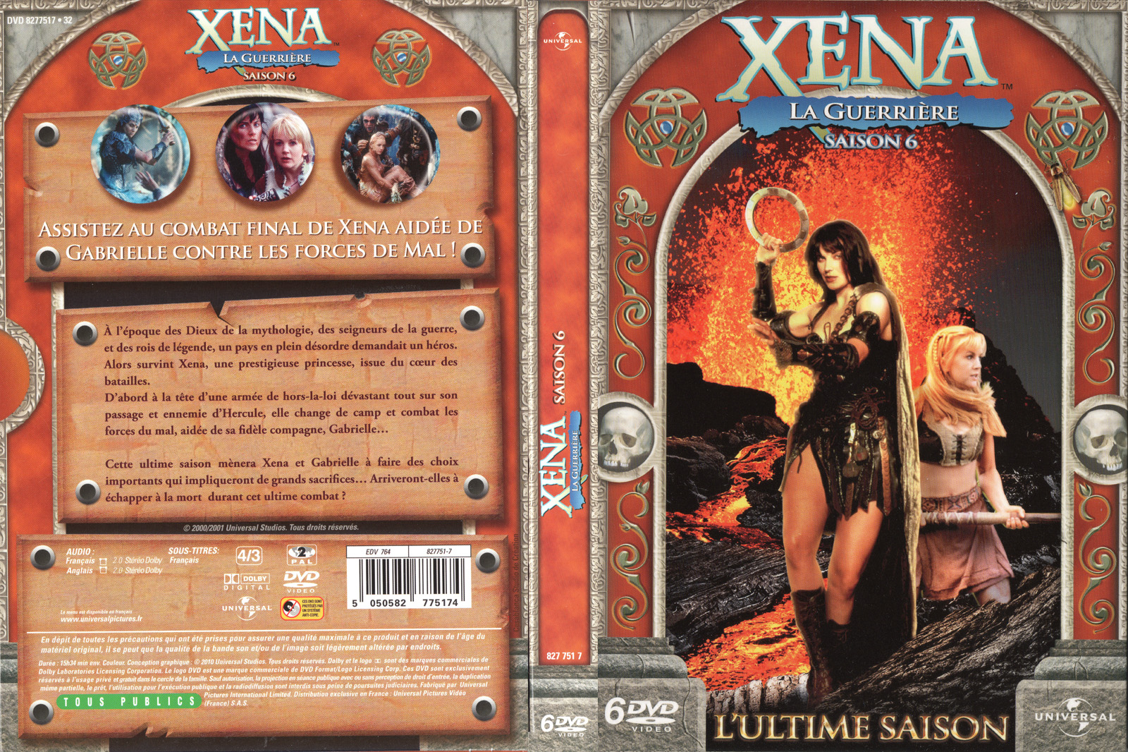 Jaquette DVD Xna la guerrire Saison 6 COFFRET