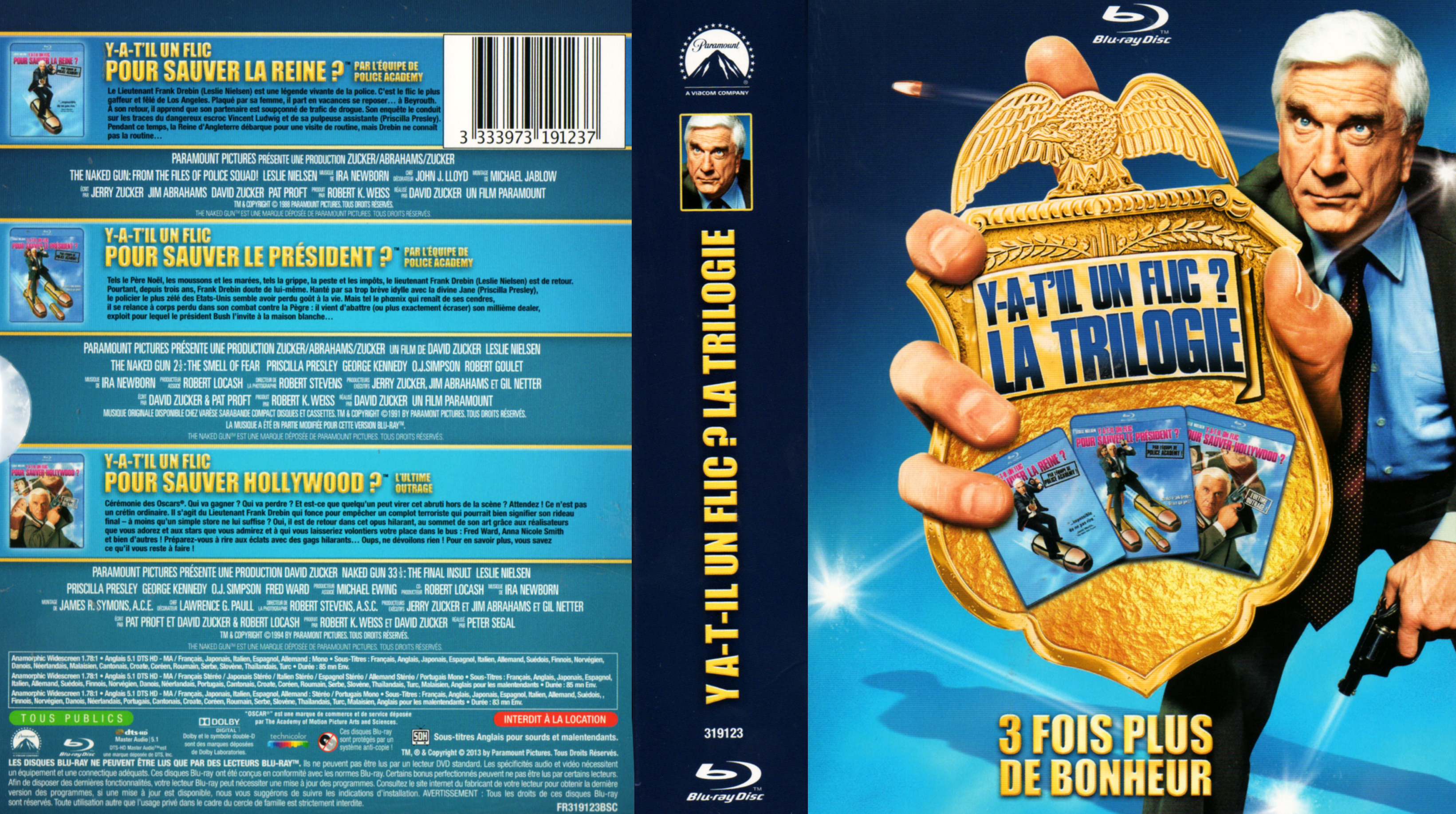 Jaquette DVD Y a-t-il un flic Trilogie (BLU-RAY)