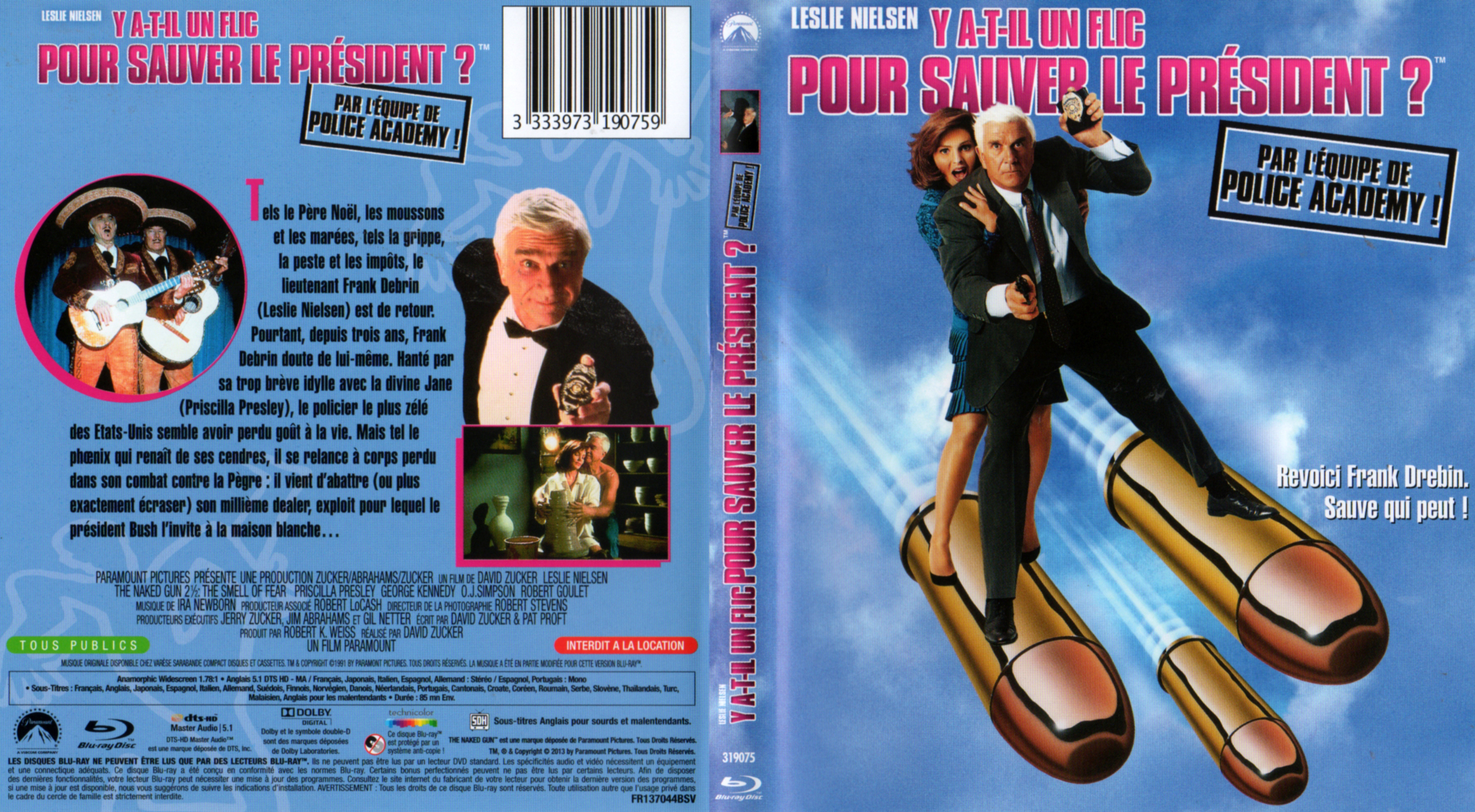 Jaquette DVD Y a-t-il un flic pour sauver le prsident (BLU-RAY)