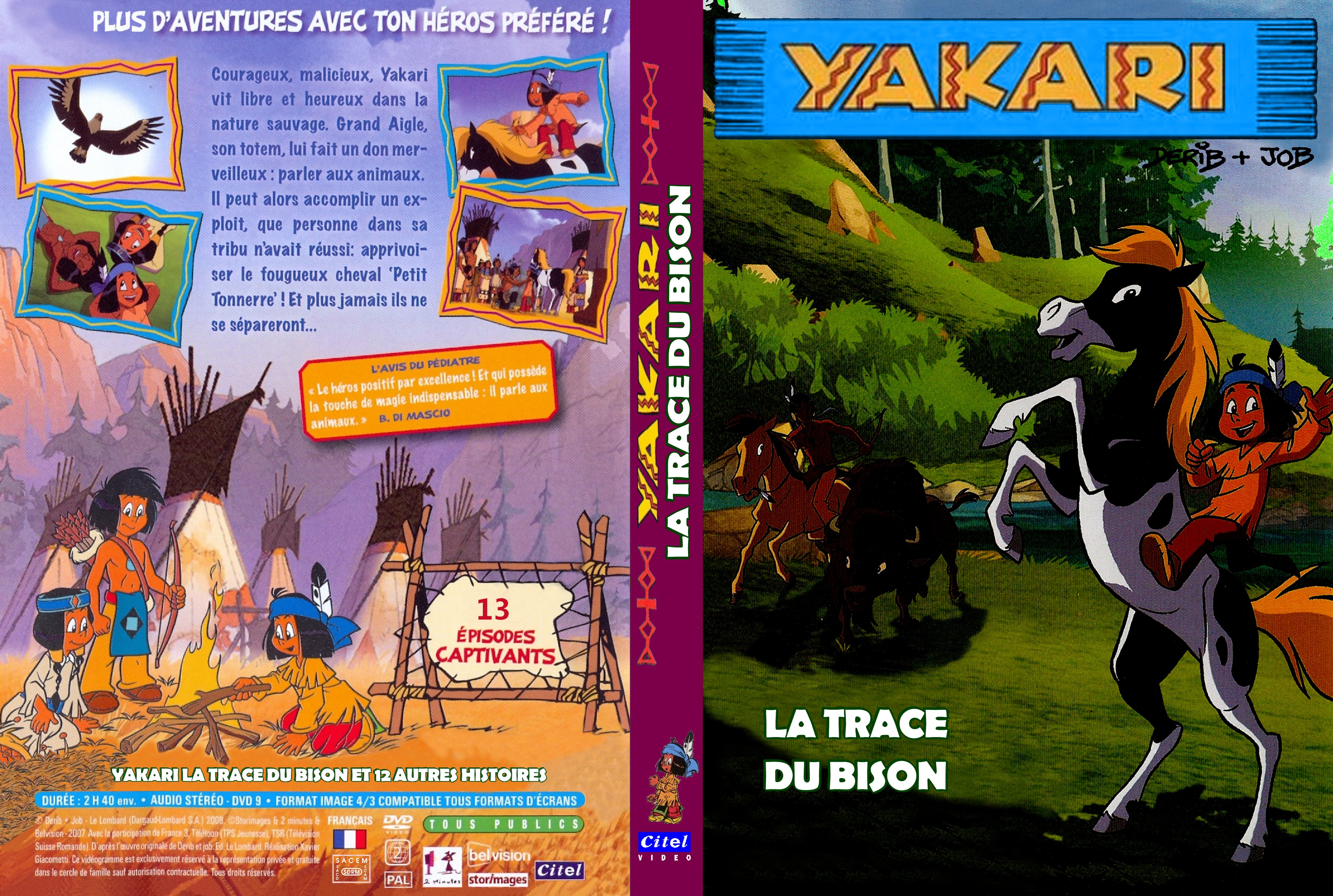 Jaquette DVD Yakari La trace du bison Custom