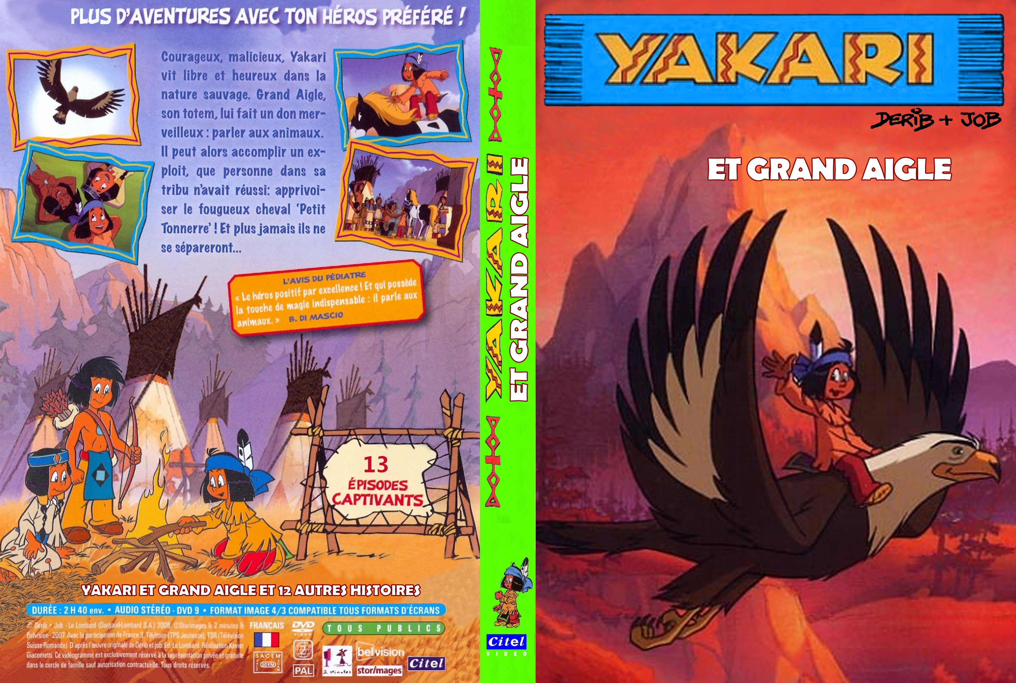 Jaquette DVD Yakari et Grand Aigle Custom