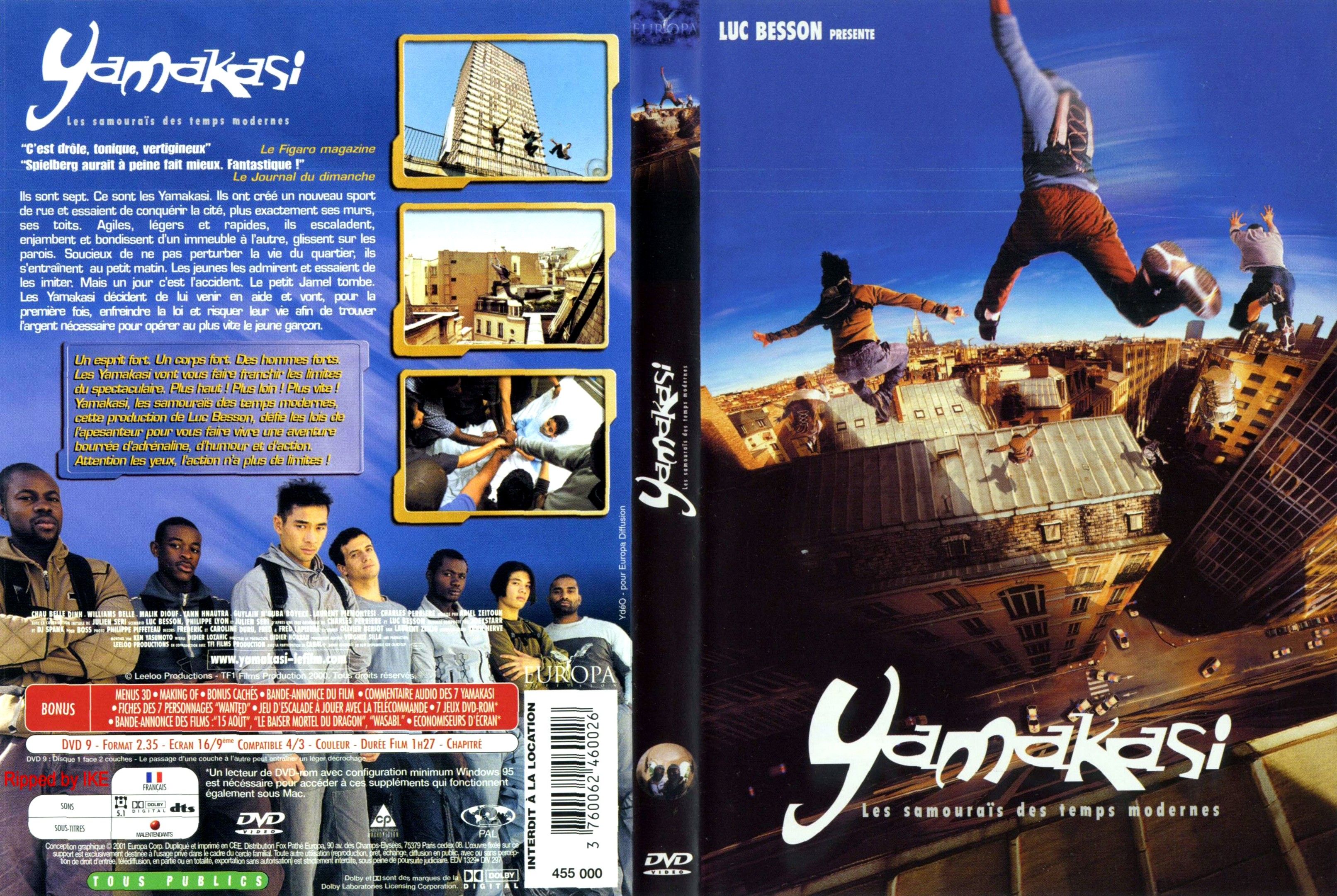Jaquette DVD Yamakasi
