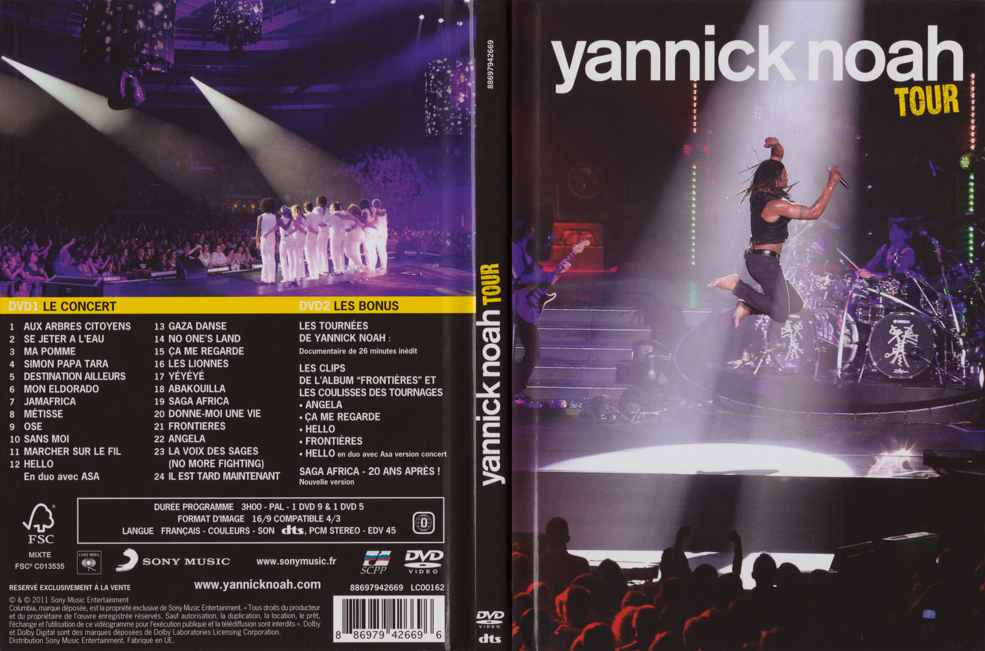 Jaquette DVD Yannick Noah Tour