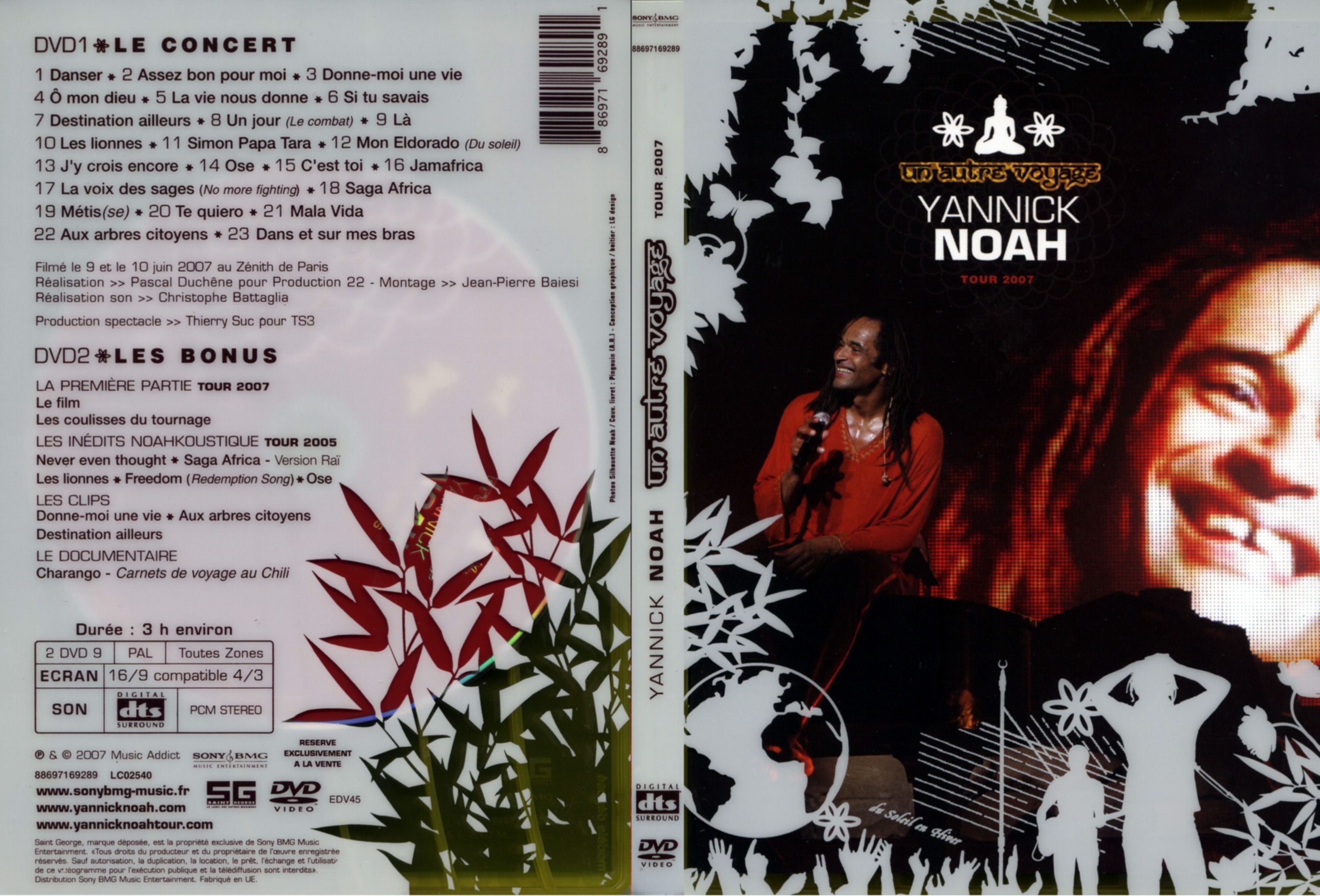 Jaquette DVD Yannick Noah - Un autre voyage