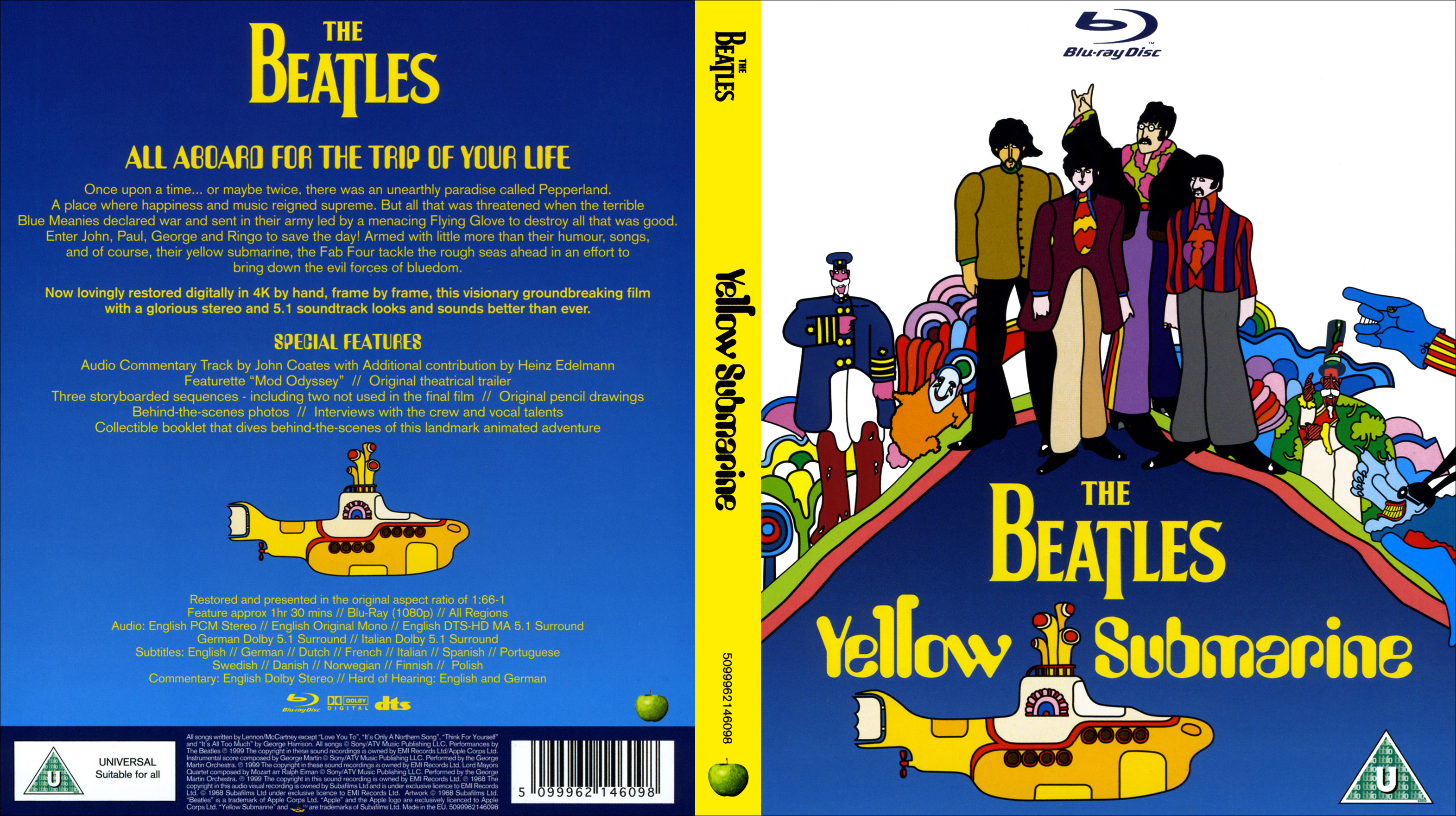 Jaquette DVD Yellow submarine (BLU-RAY)