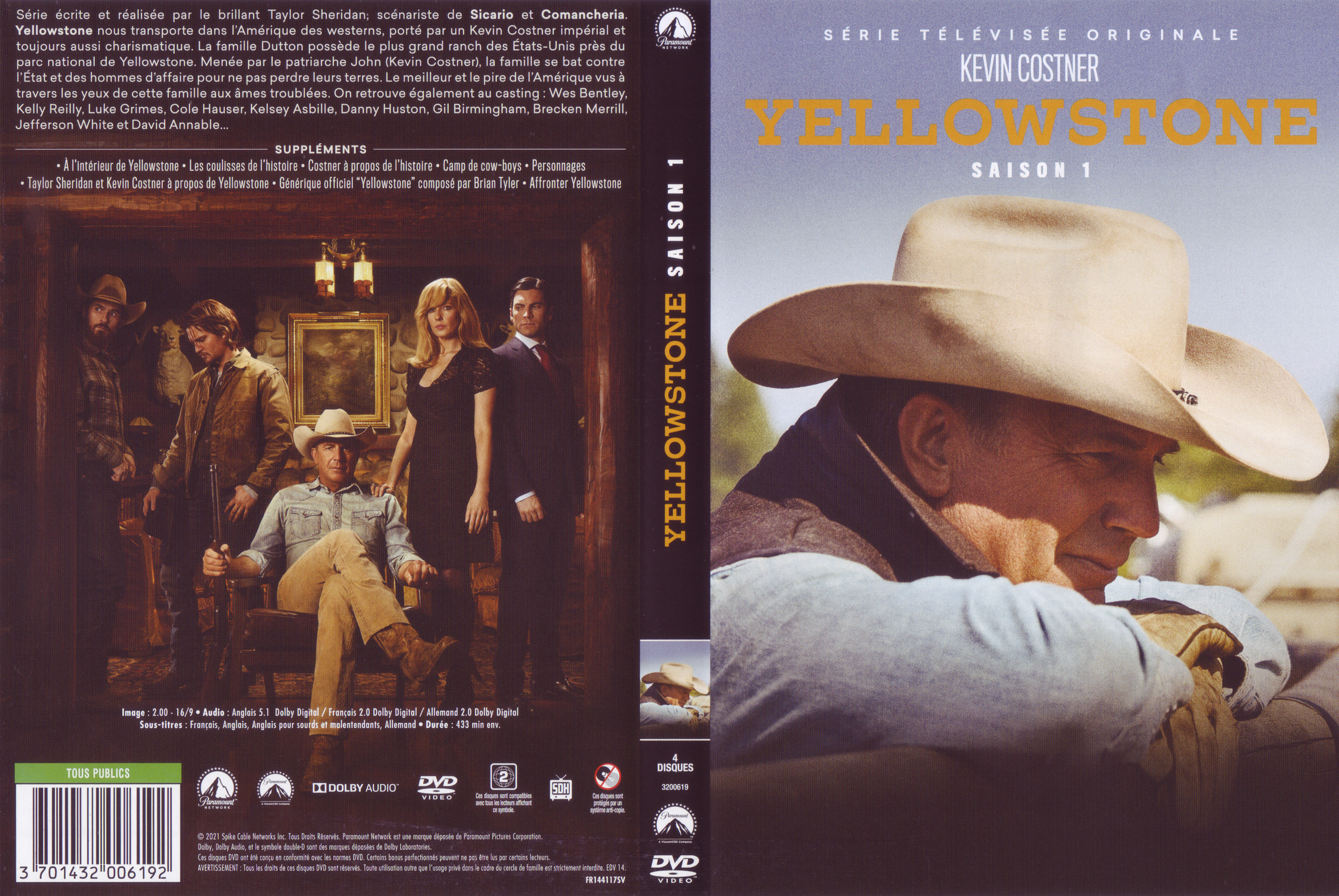 Jaquette DVD Yellowstone Saison 1