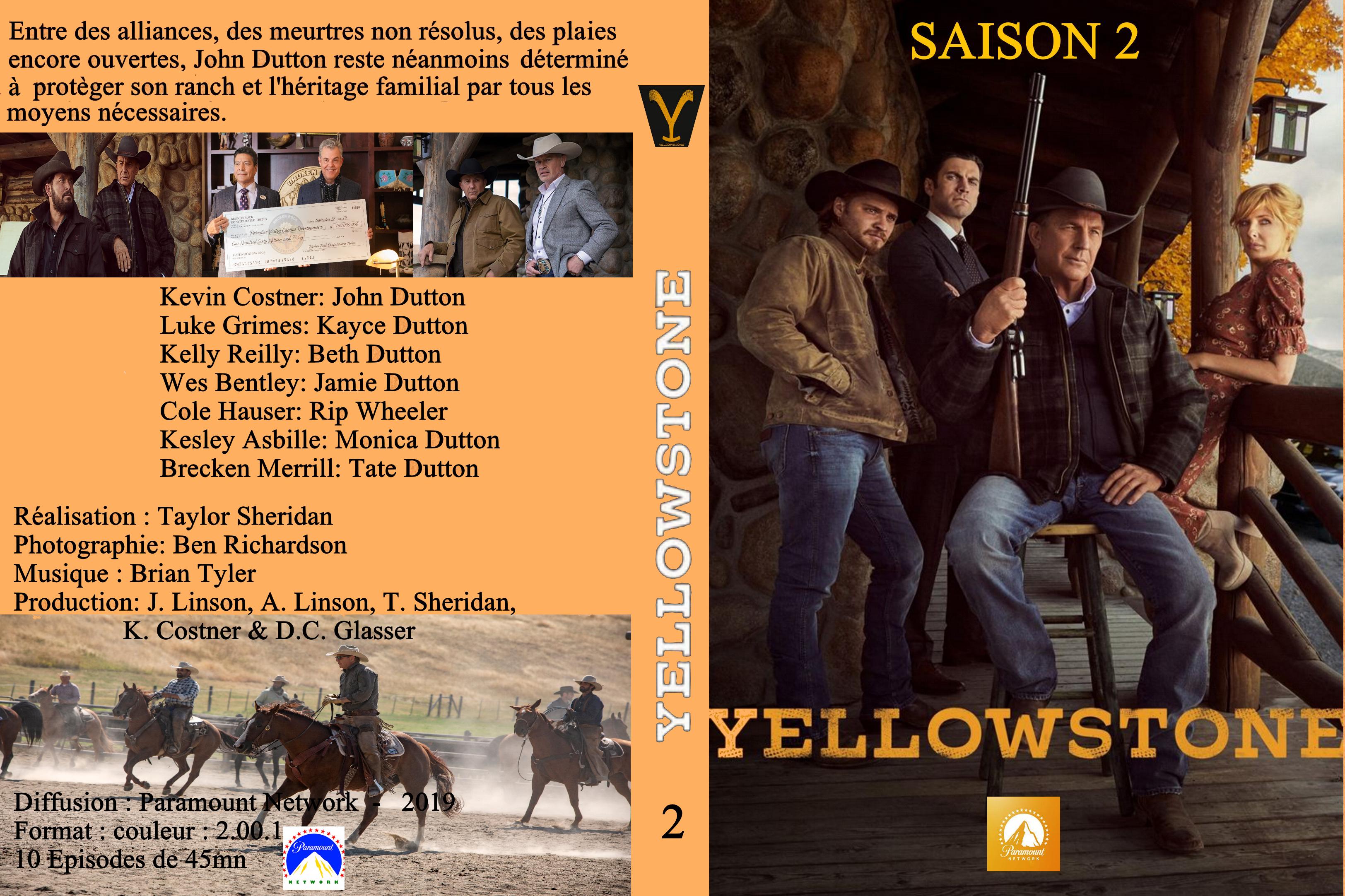 Jaquette DVD Yellowstone Saison 2 custom