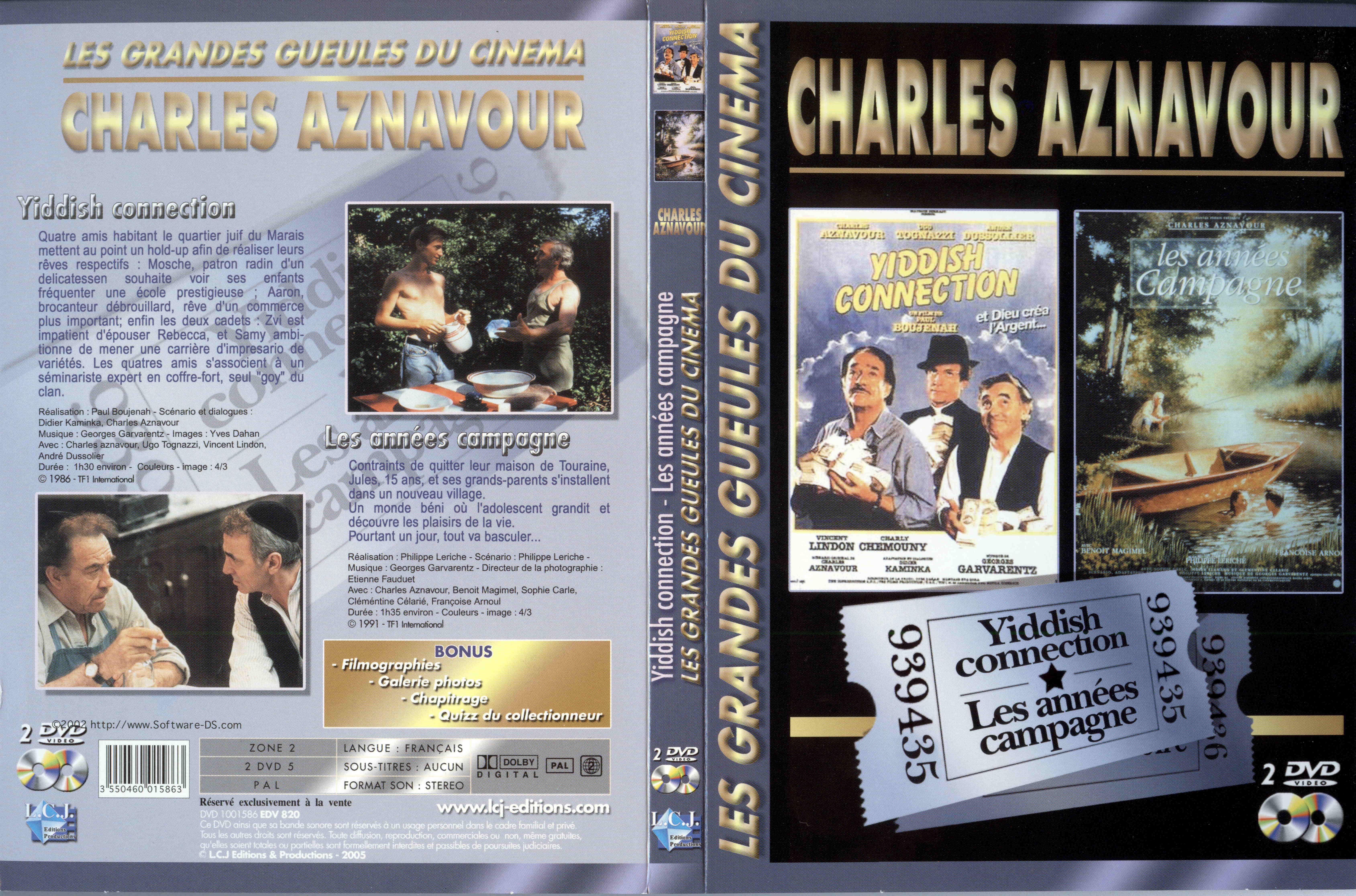 Jaquette DVD Yiddish connection + Les annes campagnes