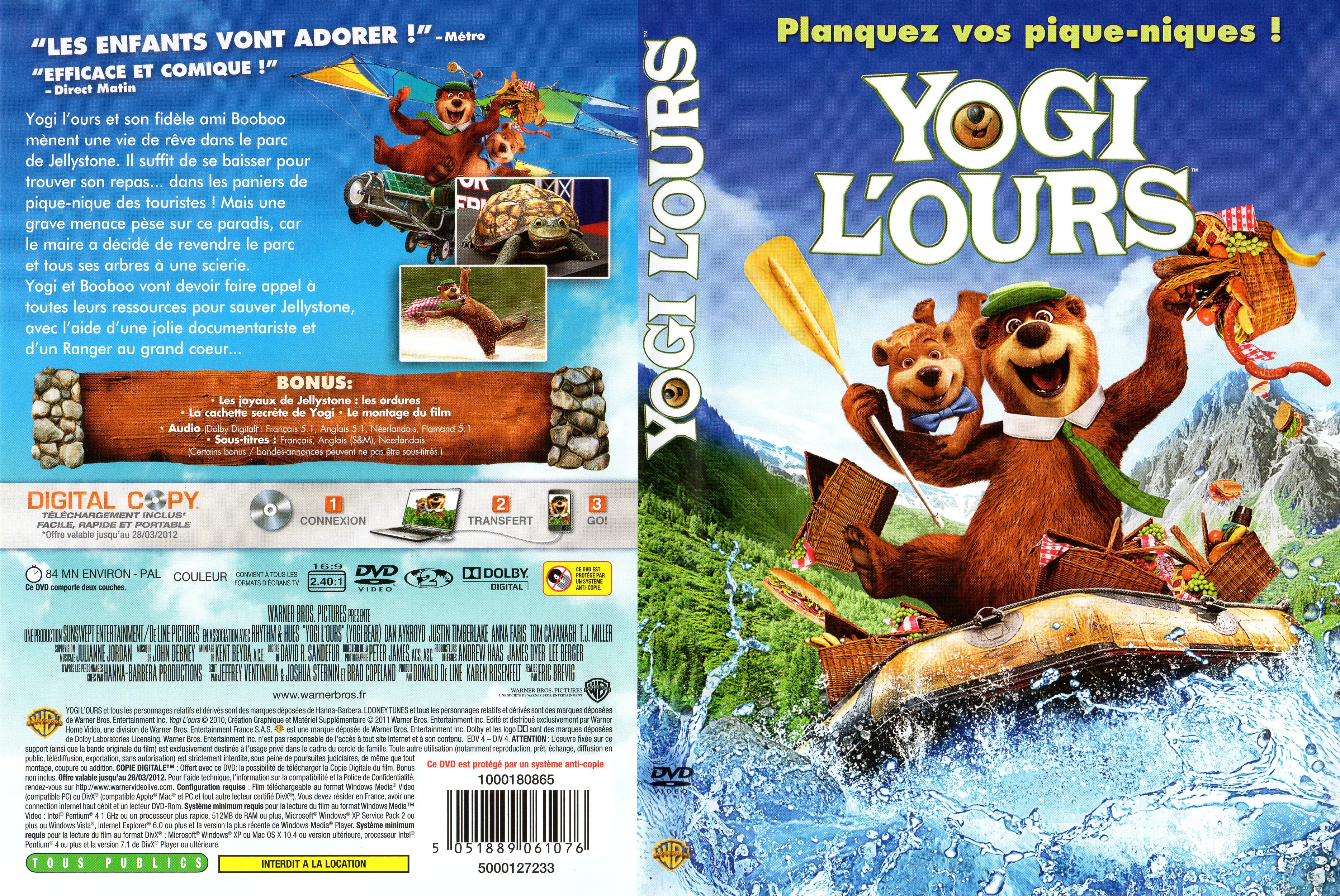 Jaquette DVD Yogi l