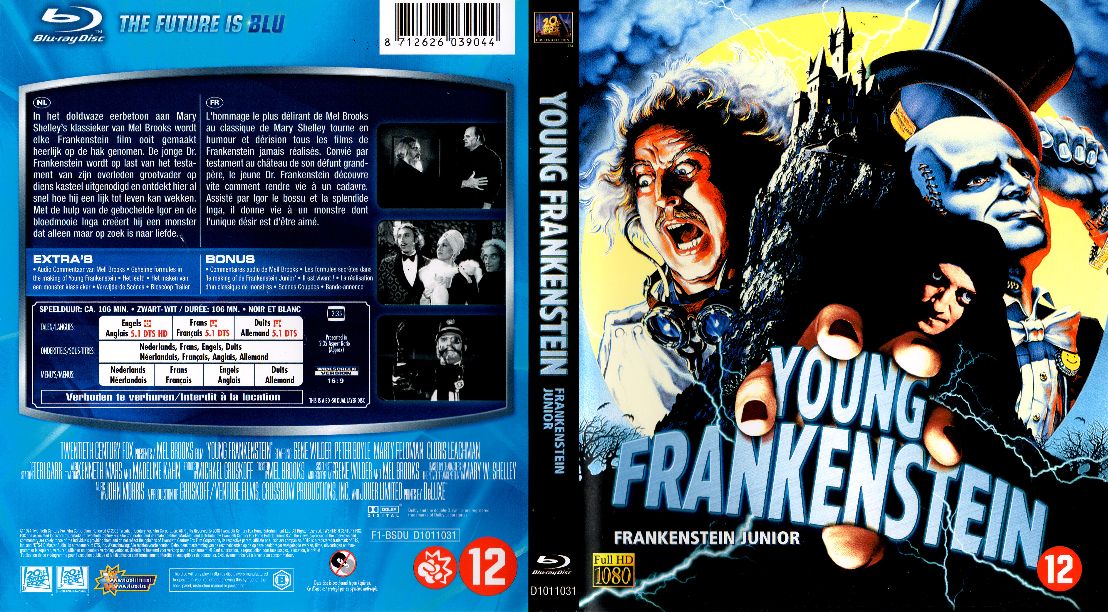 Jaquette DVD Young Frankenstein - Frankenstein junior (BLU-RAY)