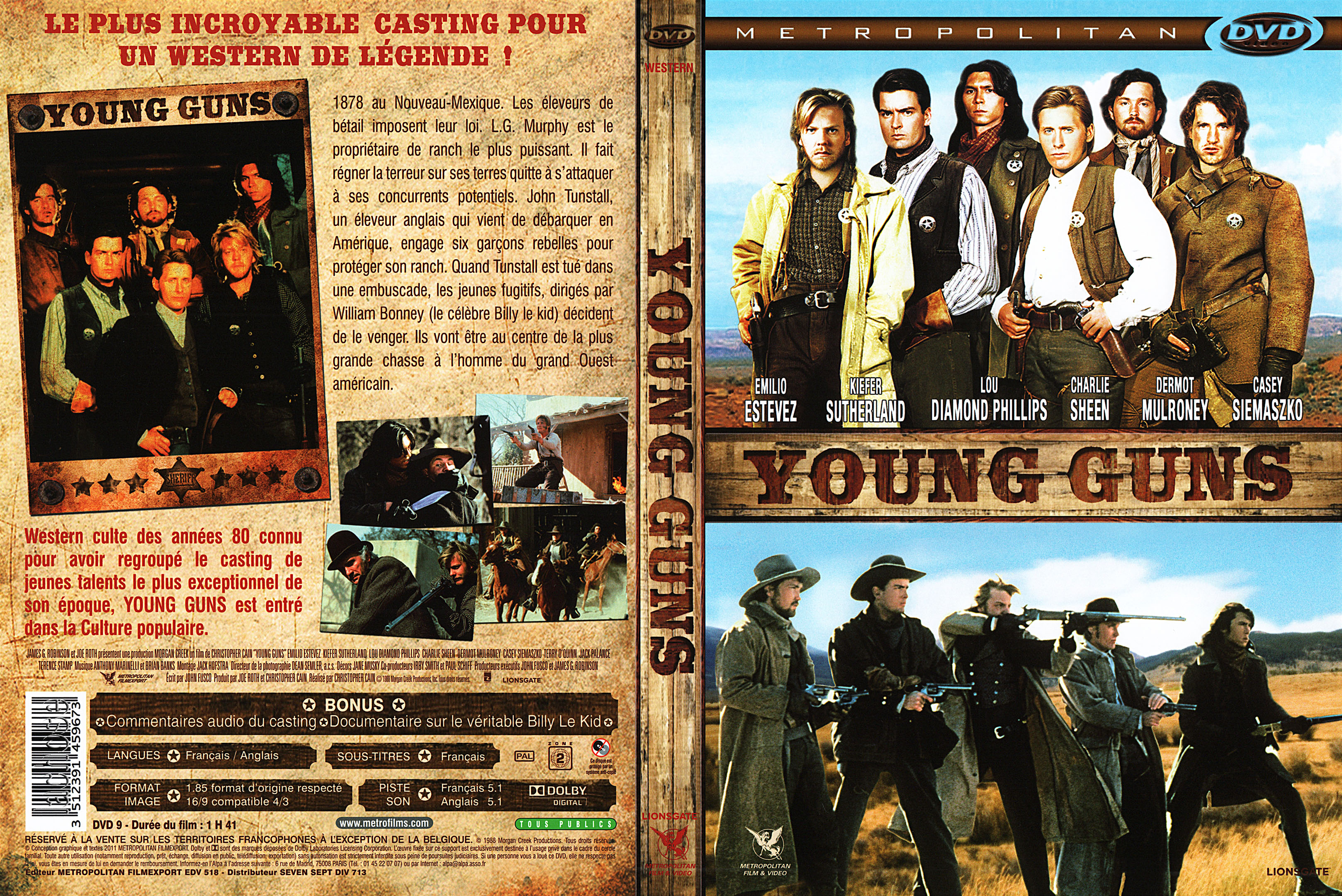 Jaquette DVD Young guns v2