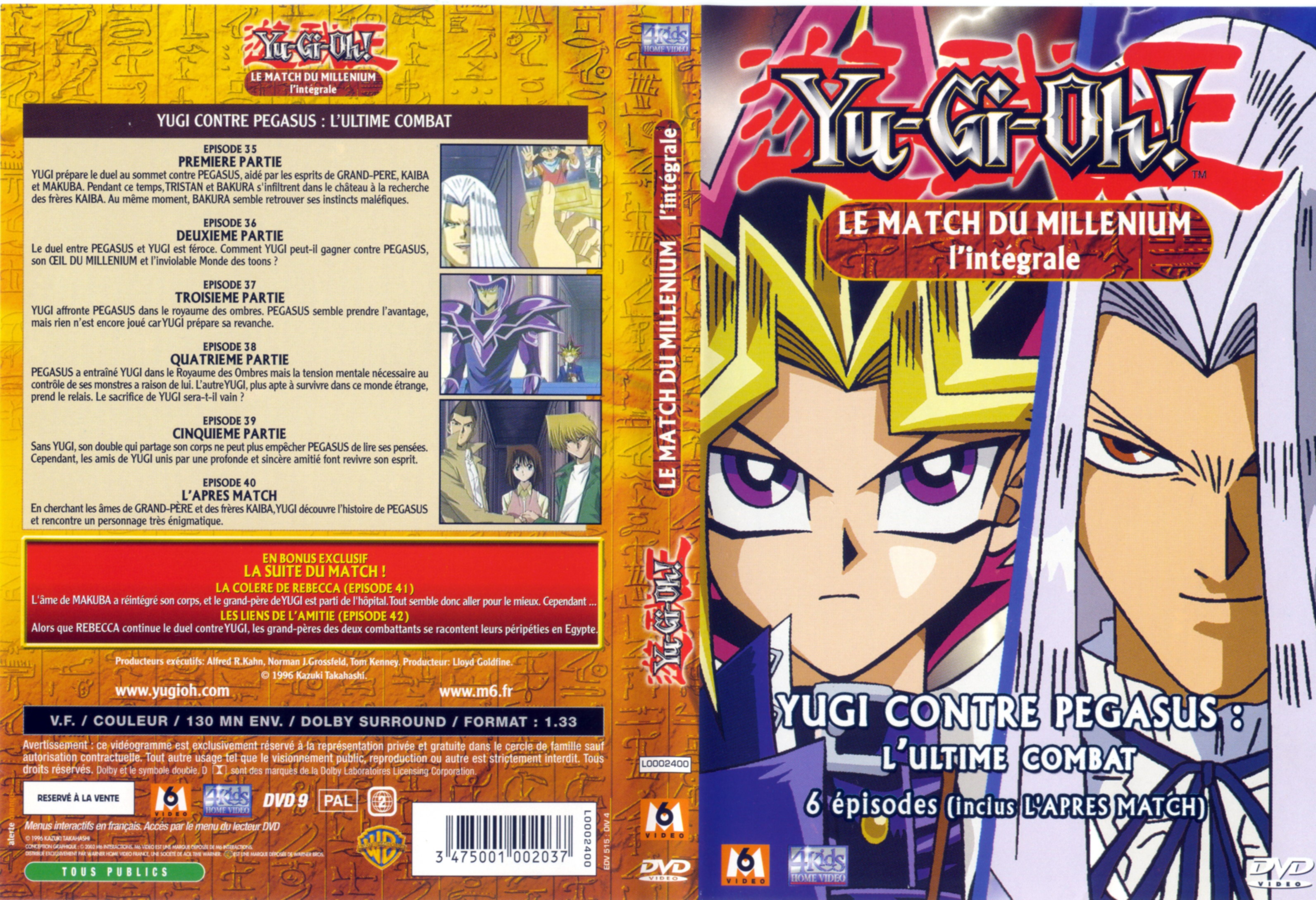 Jaquette DVD Yu-gi-oh! le match du millenium