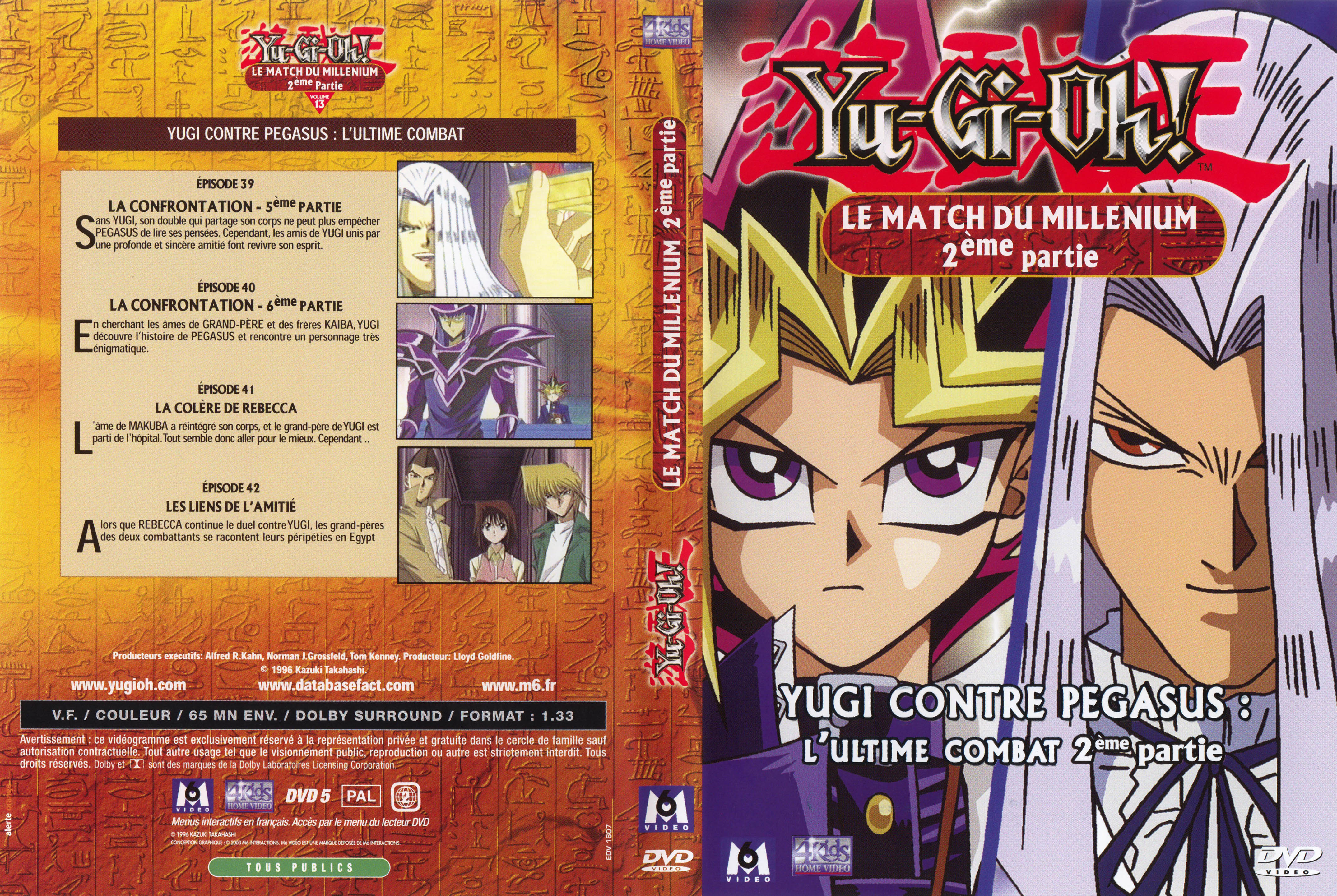 Jaquette DVD Yu-gi-oh! le match du millenium 2me partie